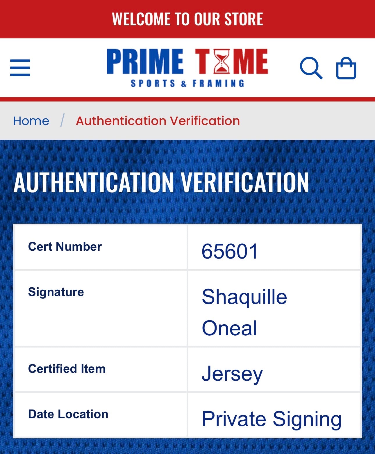 Shaquille O'Neal Autographed Los Angeles Lakers Jersey For Framing – #34 Forum Gold /W Prime Time SOA