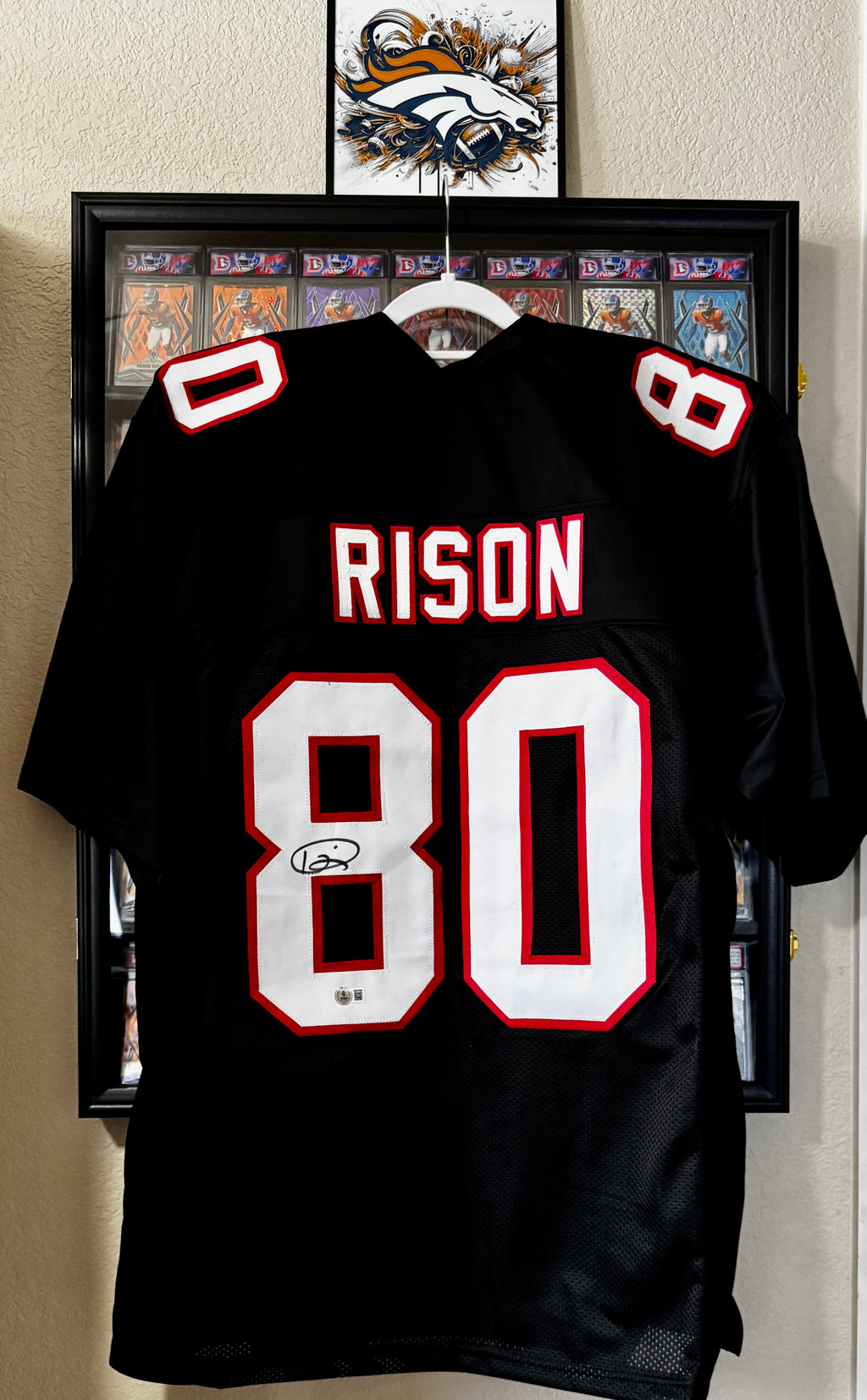 Andre Rison Autographed XL Atlanta Player Jersey For Framing – Beckett/W