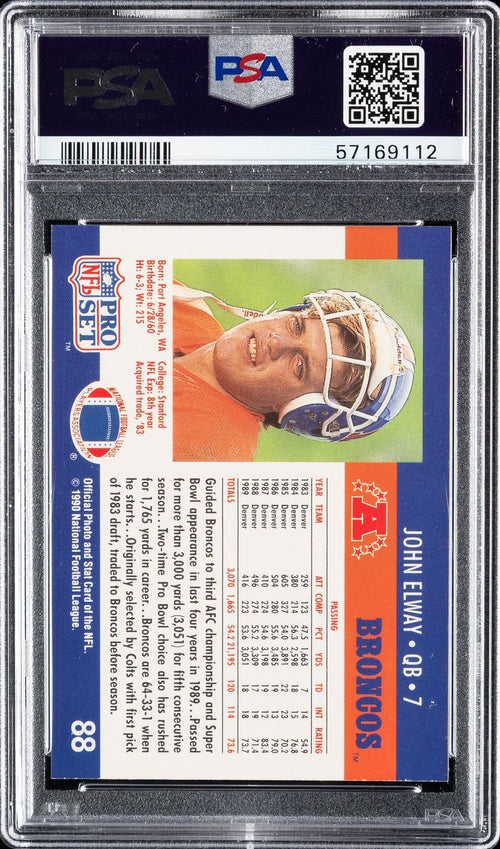 1990 PRO SET #88 JOHN ELWAY PSA 6