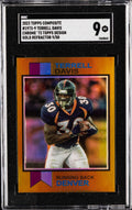 2023 TOPPS CHROME 73' TOPPS DESIGN GOLD REFRACTOR #1973-9 TERRELL DAVIS SGC 9