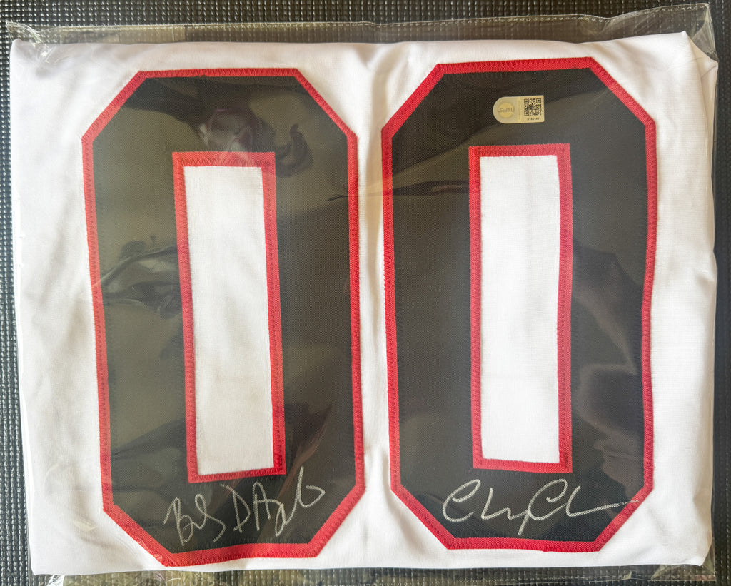 Chevy Chase & Beverly D'Angelo Dual Autographed *Custom* Griswold Blackhawks-Style #00 Jersey – COA