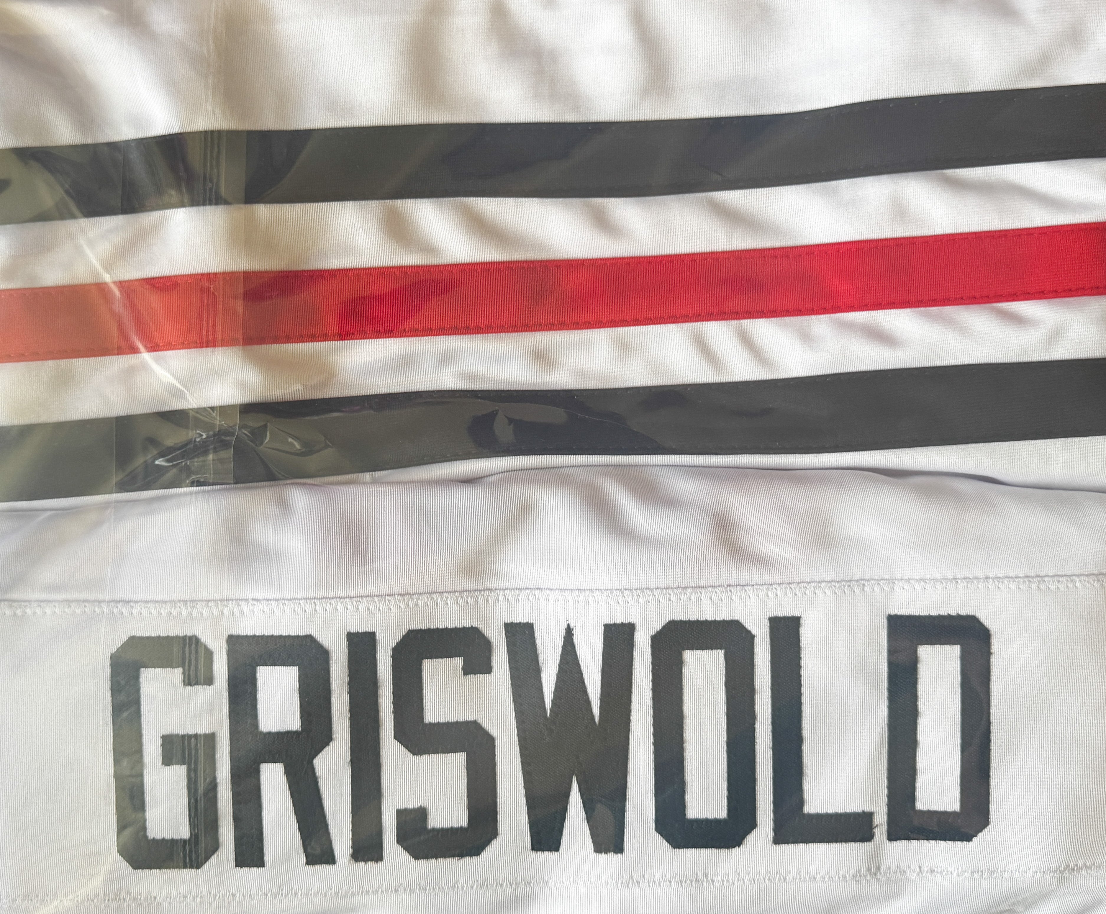 Chevy Chase & Beverly D'Angelo Dual Autographed *Custom* Griswold Blackhawks-Style #00 Jersey – COA