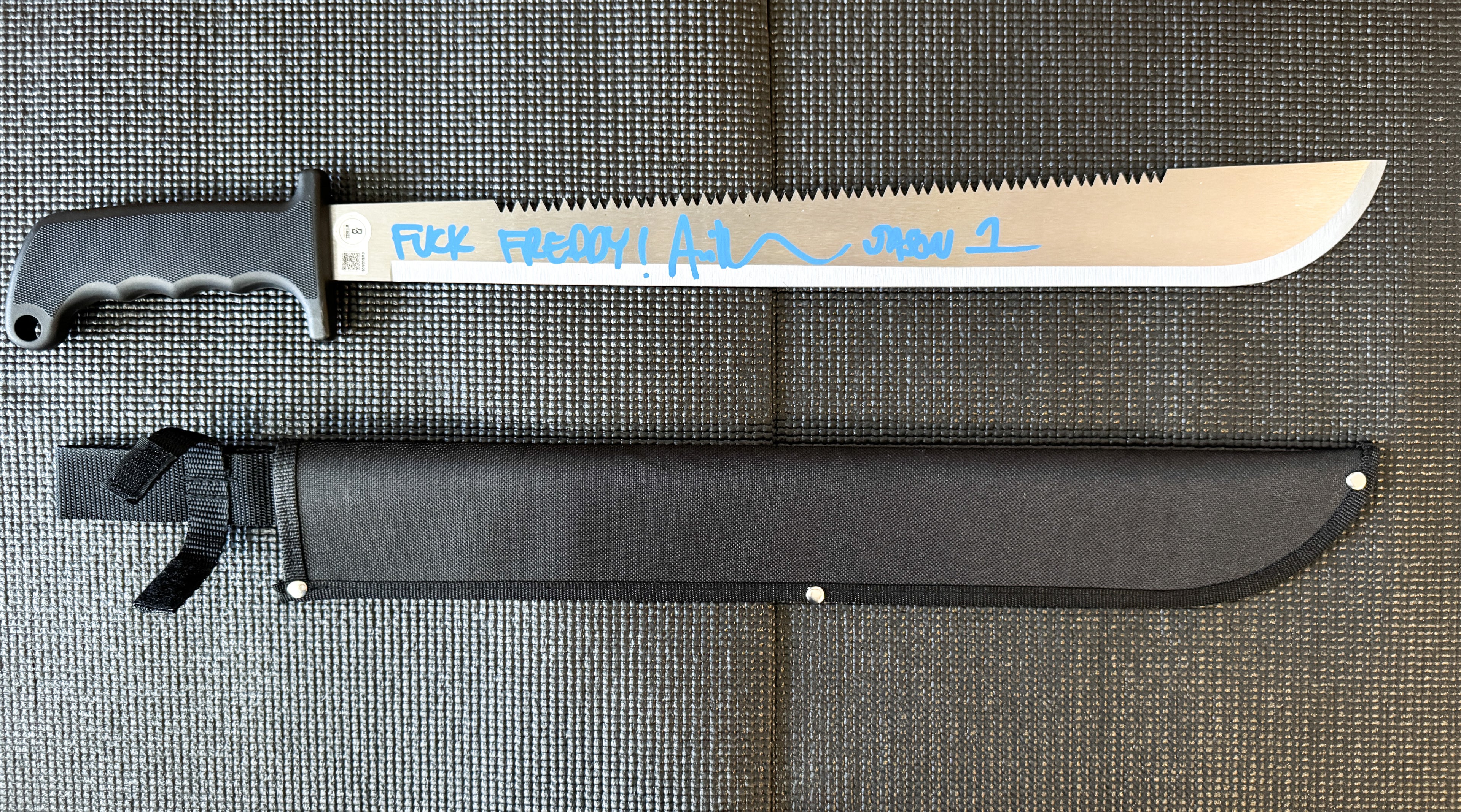 Friday the 13th Jason Ari Lehman Autographed Machete with inscription Beckett/W