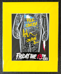 Friday the 13th Ari Lehman Autographed 8x10 Photo - "Fuck Chucky" Yellow Ink, Cabin W/ Yellow Matting Beckett/W