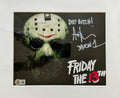 Friday the 13th Ari Lehman Autographed 8x10 Photo - "Die Bitch" White Ink, Mask W/ White Matting Beckett/W