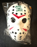 Friday the 13th Jason Mask Autographed by Ari Lehman. Beckett/W  (White Mask, Jason Loves Weed W/ Green Ink)
