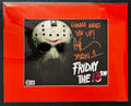 Friday the 13th Ari Lehman Autographed 8x10 Photo - "Gonna Mess You Up" Orange Ink, Mask W/ Orange Matting Beckett/W