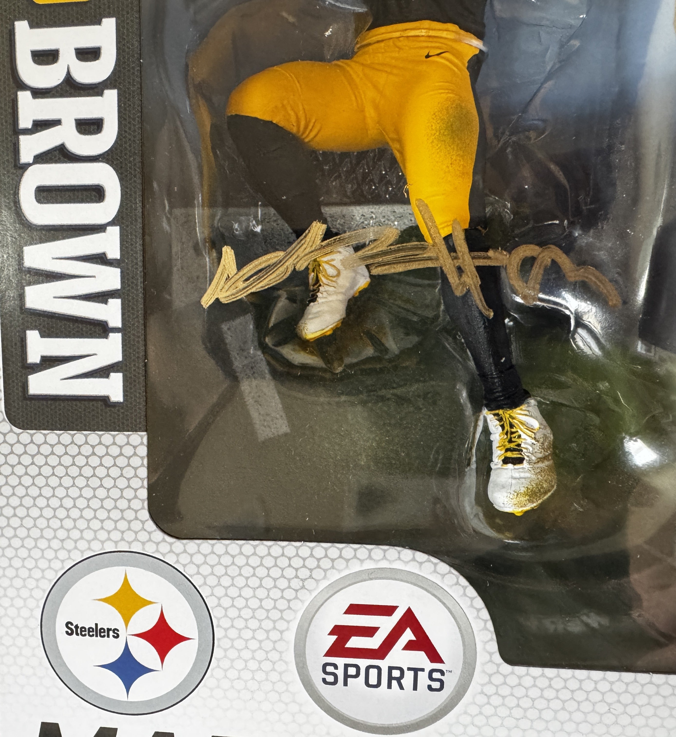 Antonio Brown Pittsburgh Steelers Autographed Madden Action Figure Beckett-COA