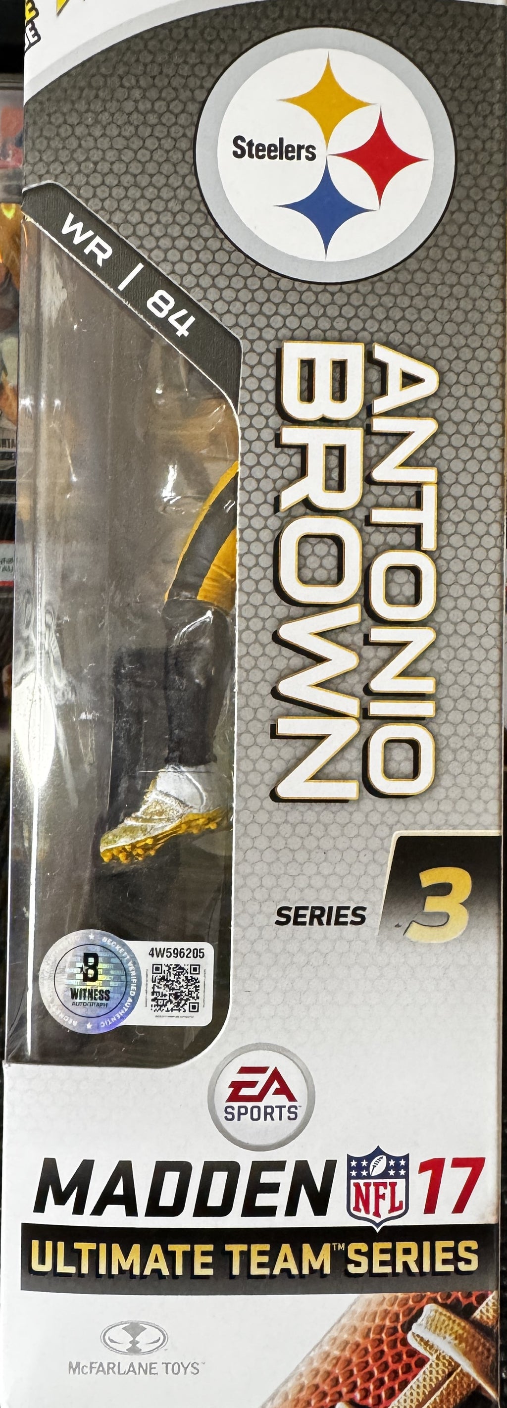 Antonio Brown Pittsburgh Steelers Autographed Madden Action Figure Beckett-COA