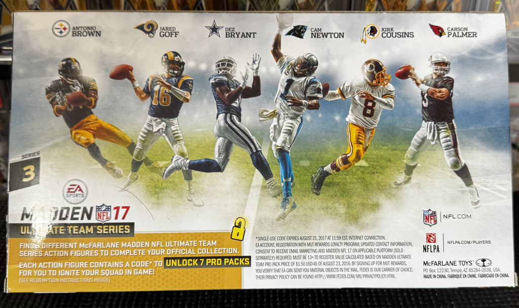 Antonio Brown Pittsburgh Steelers Autographed Madden Action Figure Beckett-COA