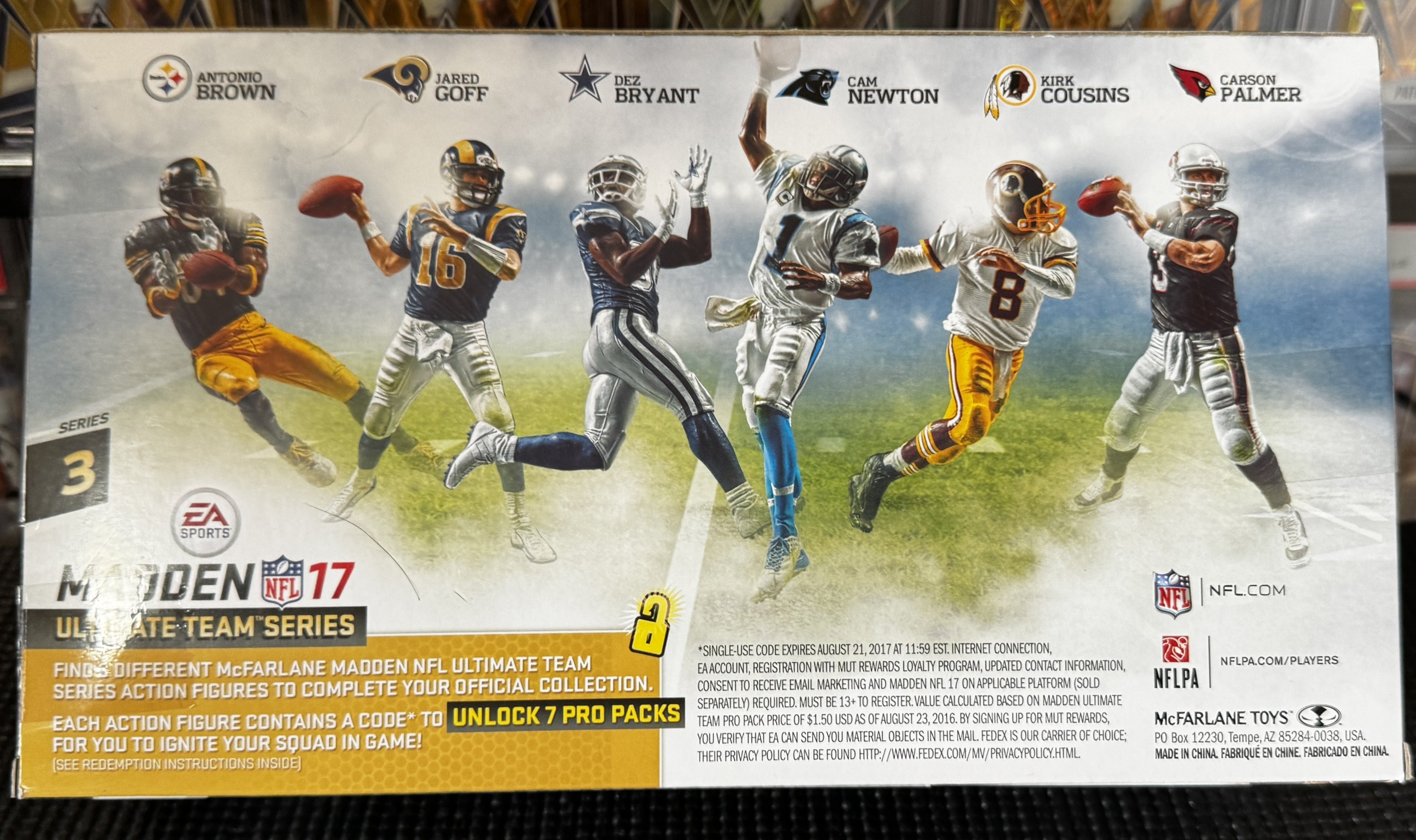 Antonio Brown Pittsburgh Steelers Autographed Madden Action Figure Beckett-COA