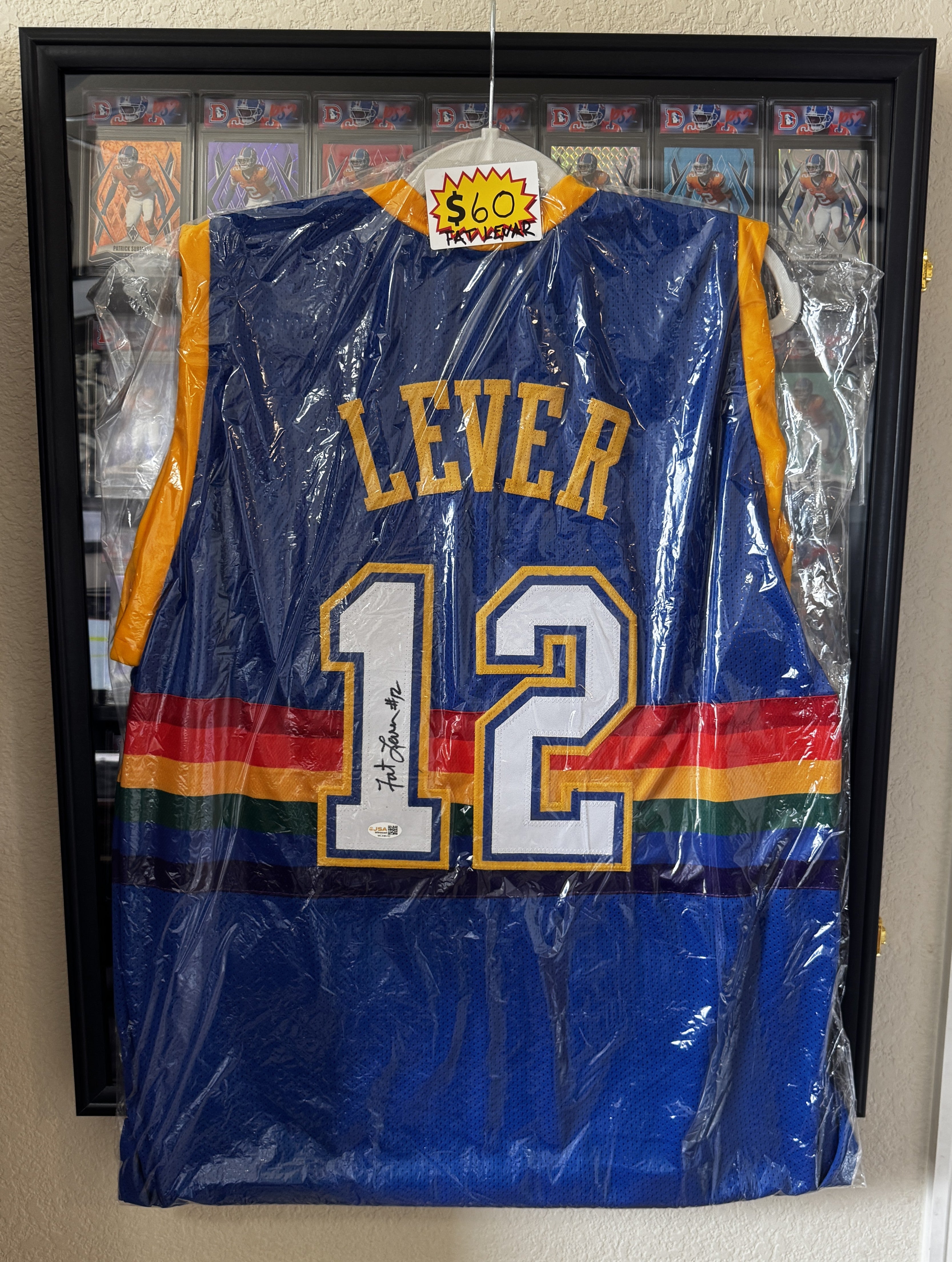 Fat Lever Autographed XL Denver Player Rainbow Skyline Jersey For Framing – JSA/W