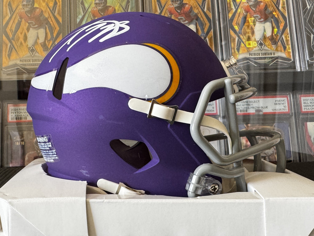 Adrian Peterson signed Minnesota Vikings mini helmet autographed auto JSA Witnessed