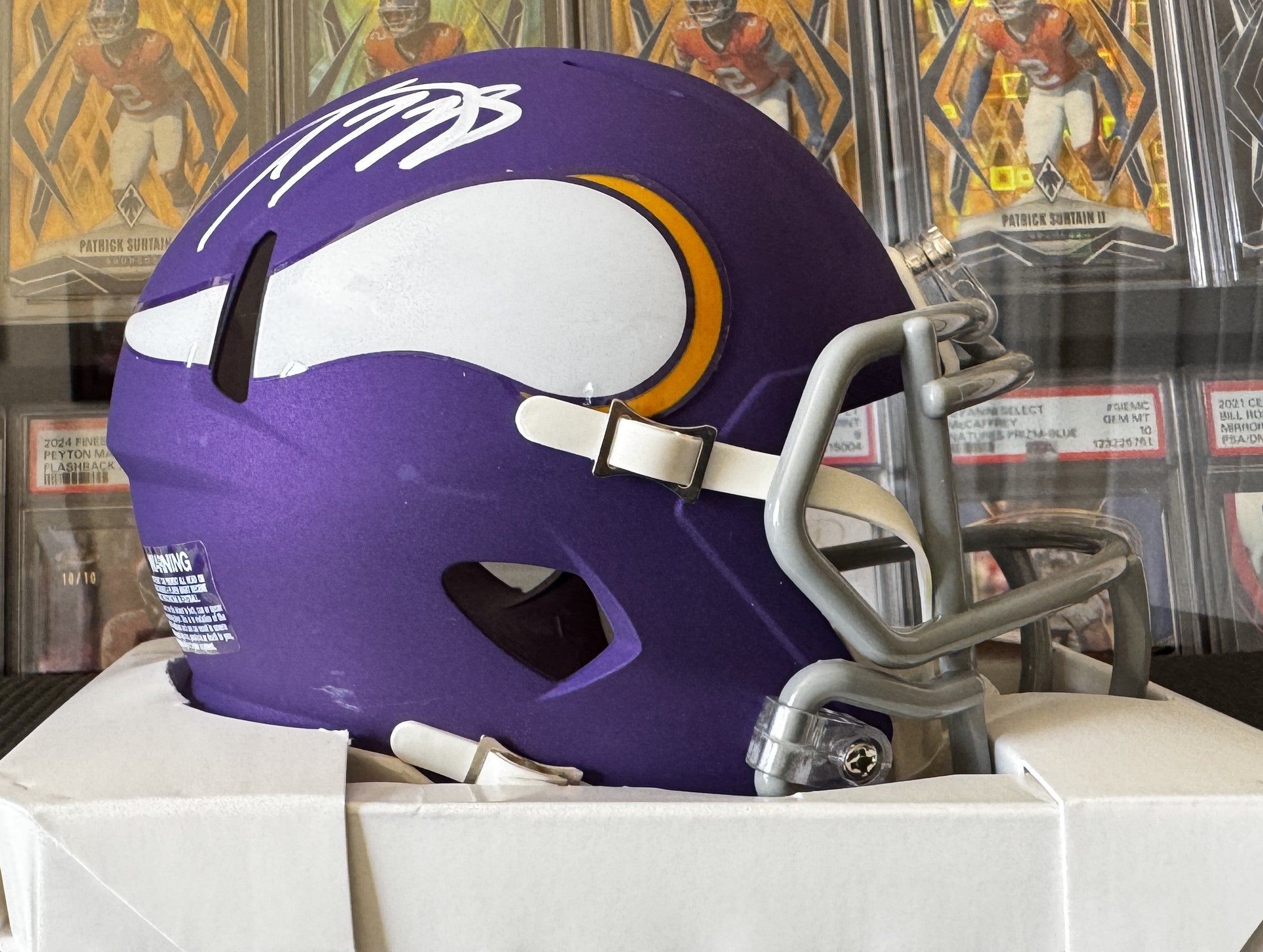 Adrian Peterson signed Minnesota Vikings mini helmet autographed auto JSA Witnessed