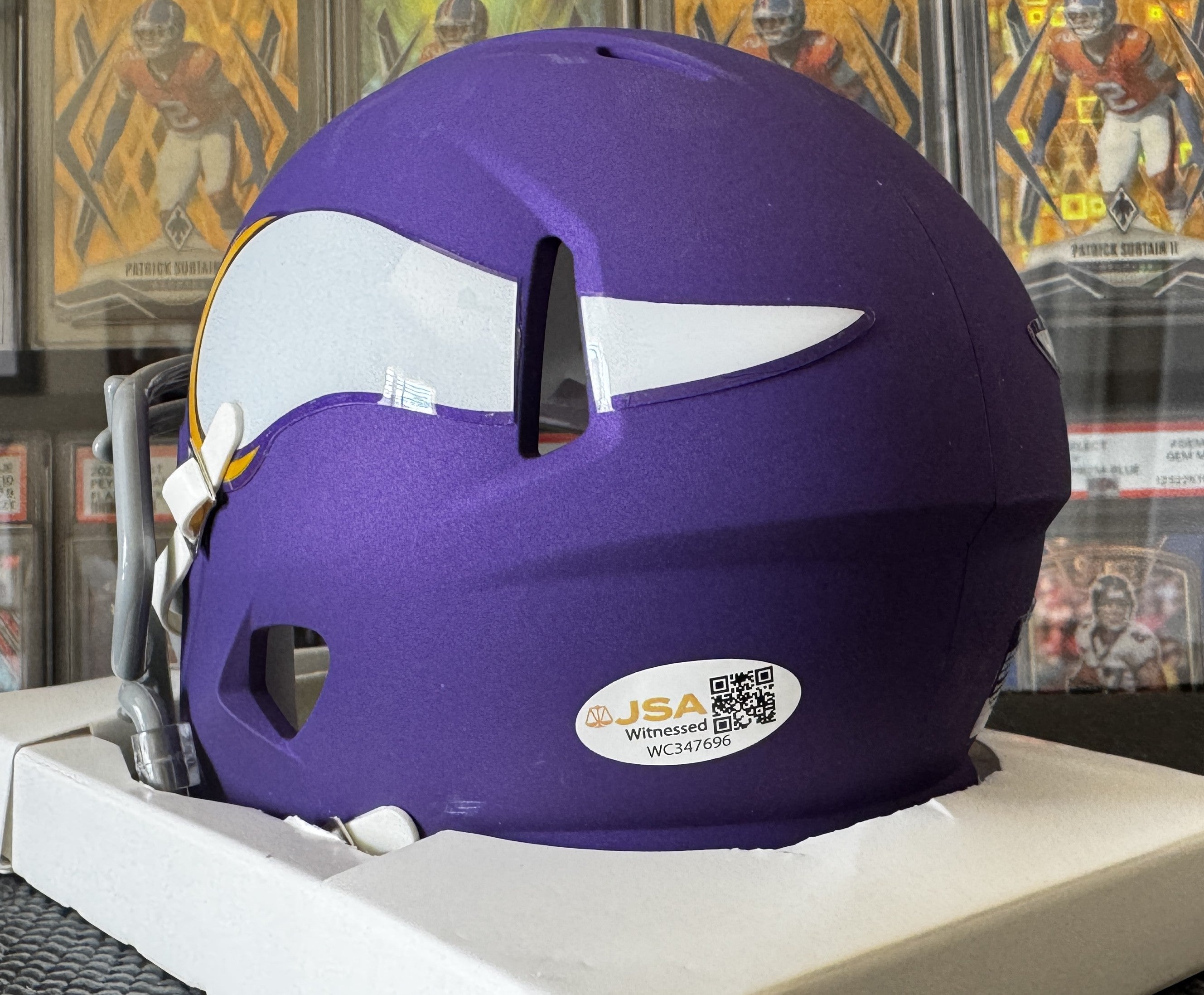 Adrian Peterson signed Minnesota Vikings mini helmet autographed auto JSA Witnessed