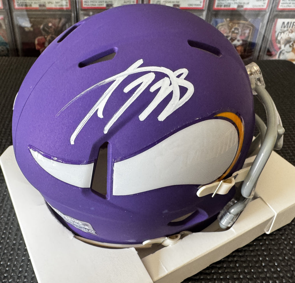 Adrian Peterson signed Minnesota Vikings mini helmet autographed auto JSA Witnessed