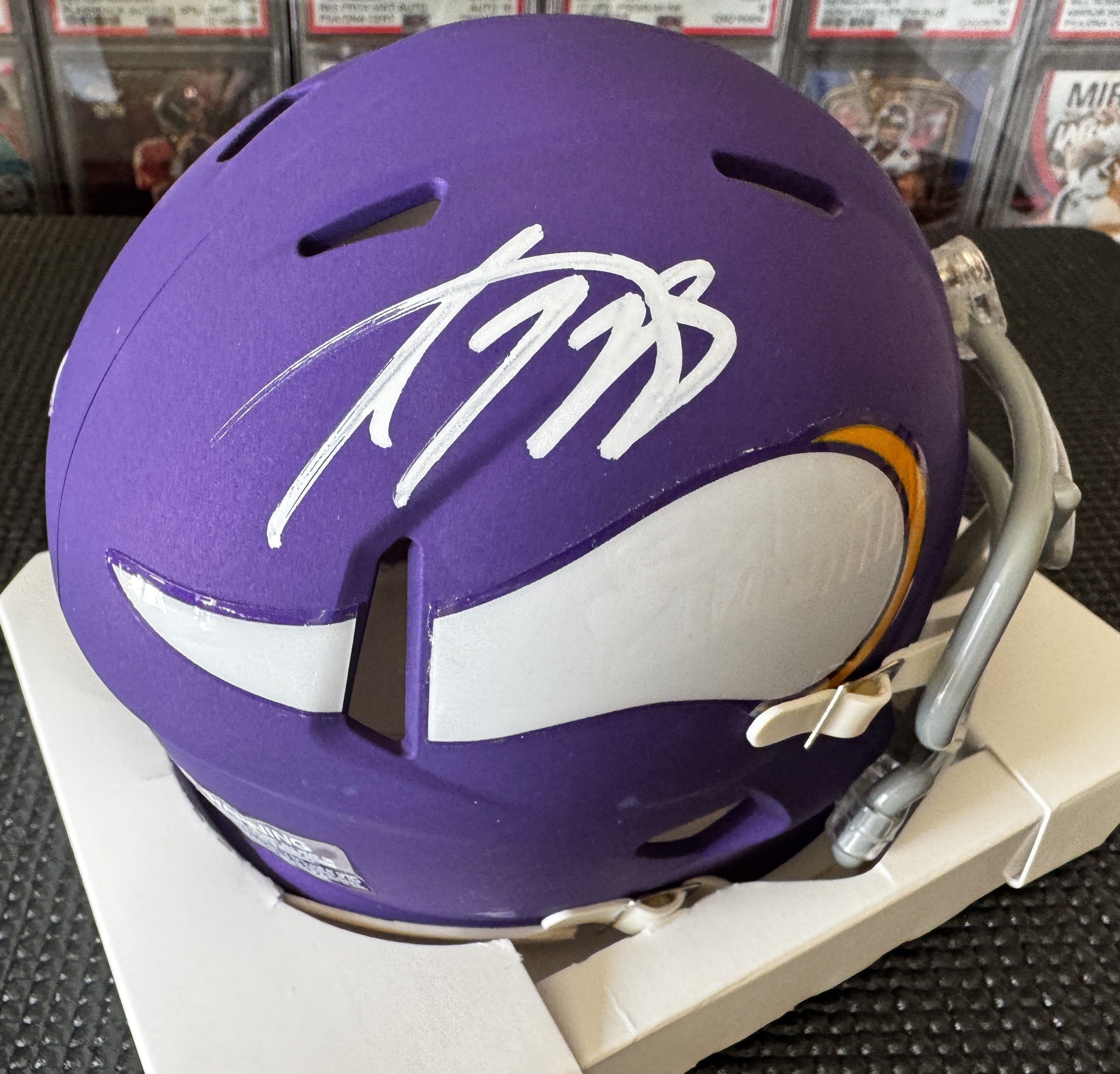 Adrian Peterson signed Minnesota Vikings mini helmet autographed auto JSA Witnessed