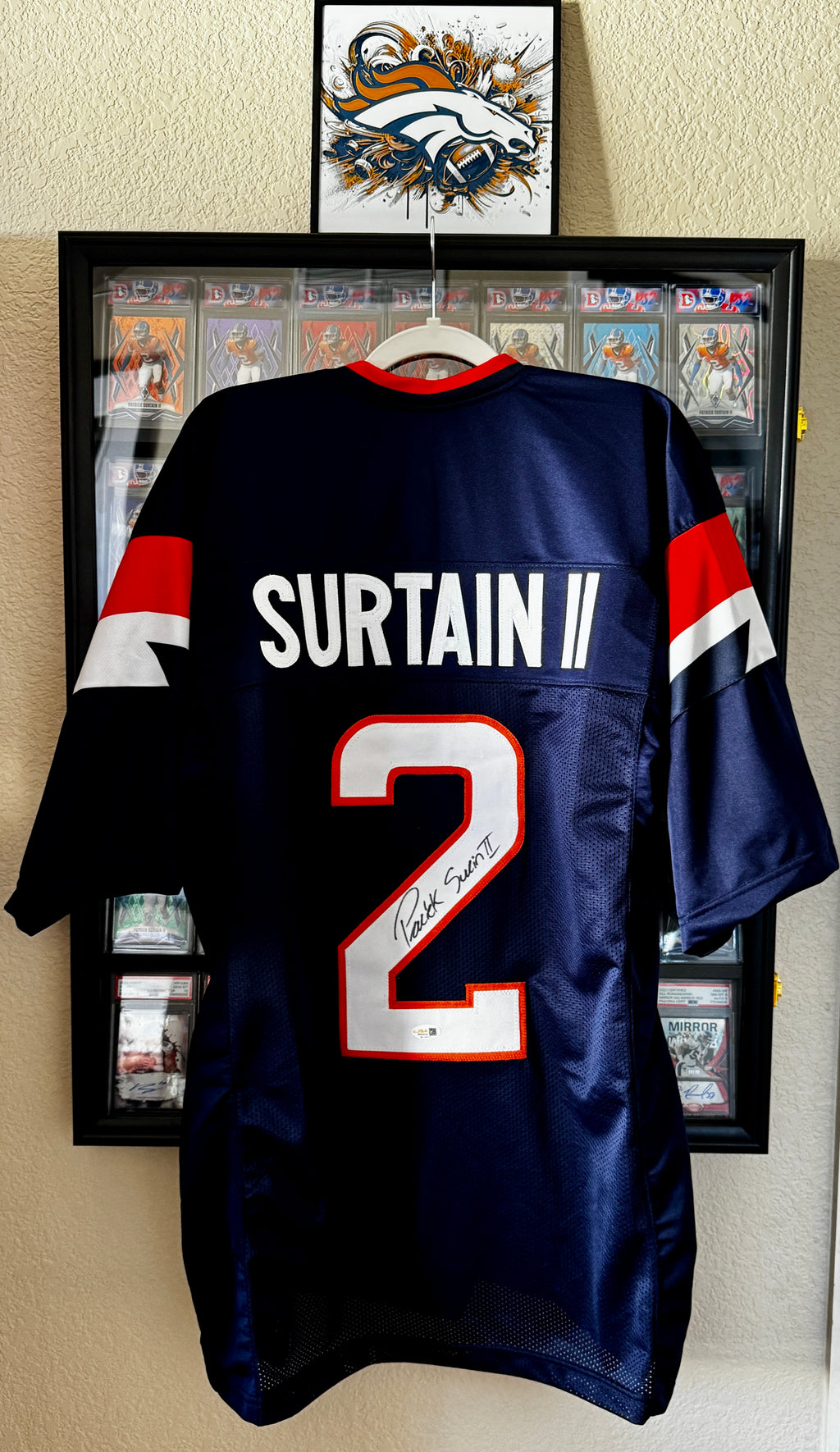 Patrick Surtain II Autographed XL Denver Player Jersey For Framing – JSA/W