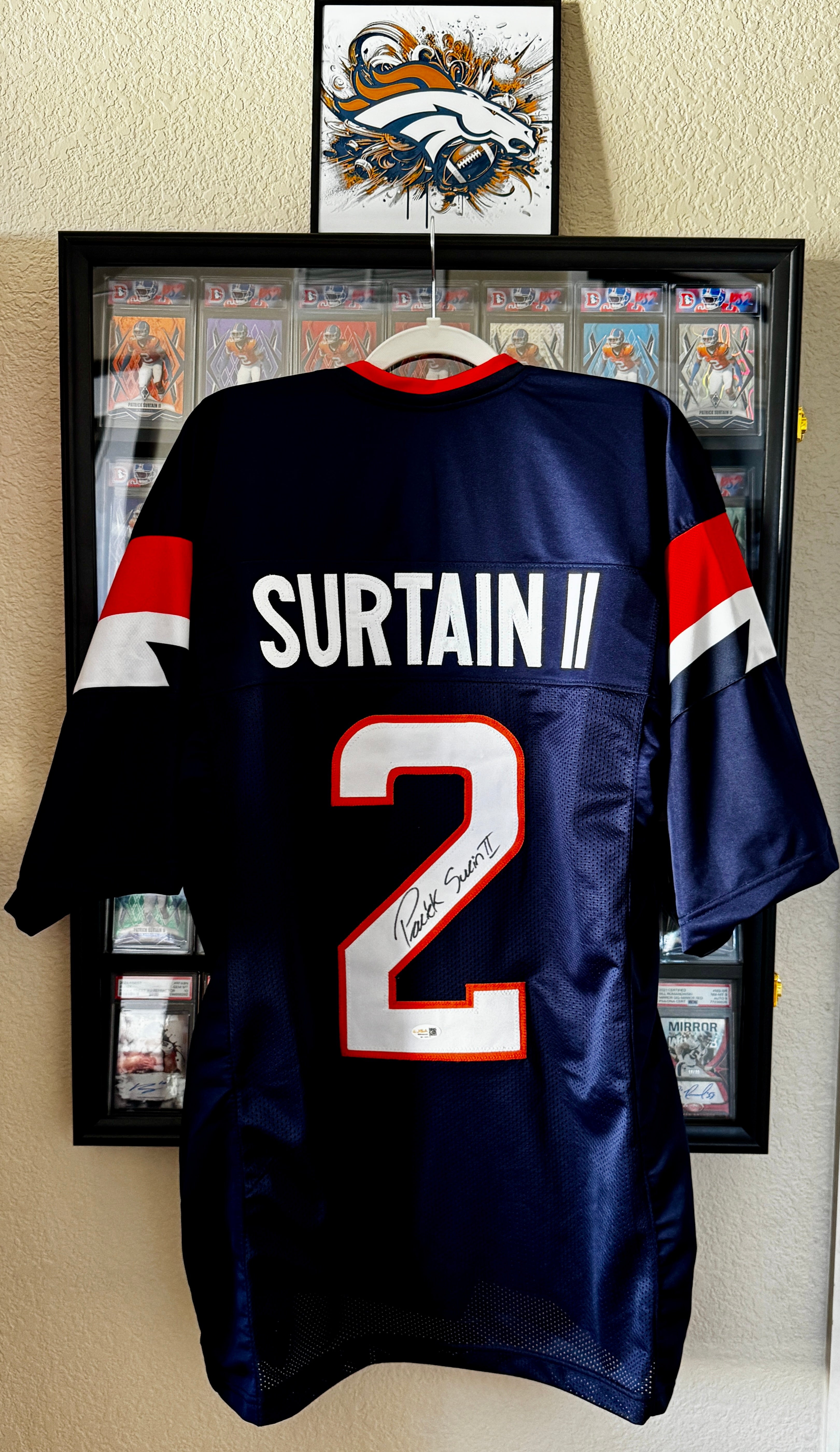 Patrick Surtain II Autographed XL Denver Player Jersey For Framing – JSA/W