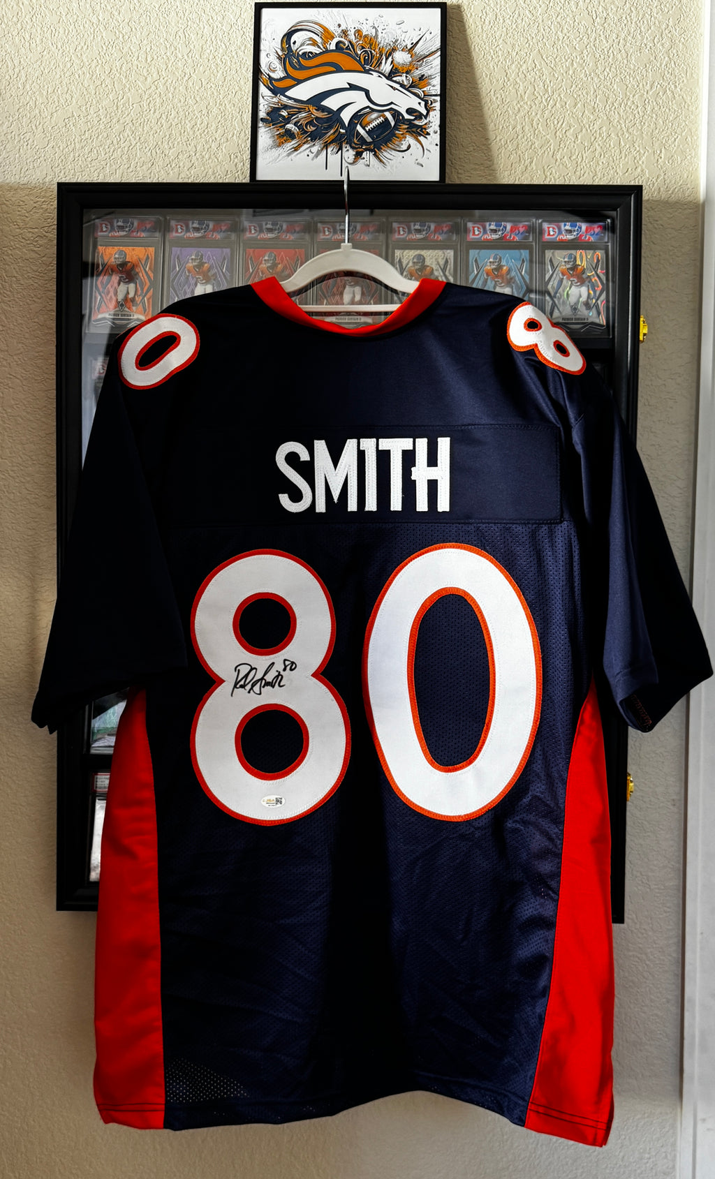 Rod Smith Autographed XL Denver Player Jersey For Framing – JSA/W