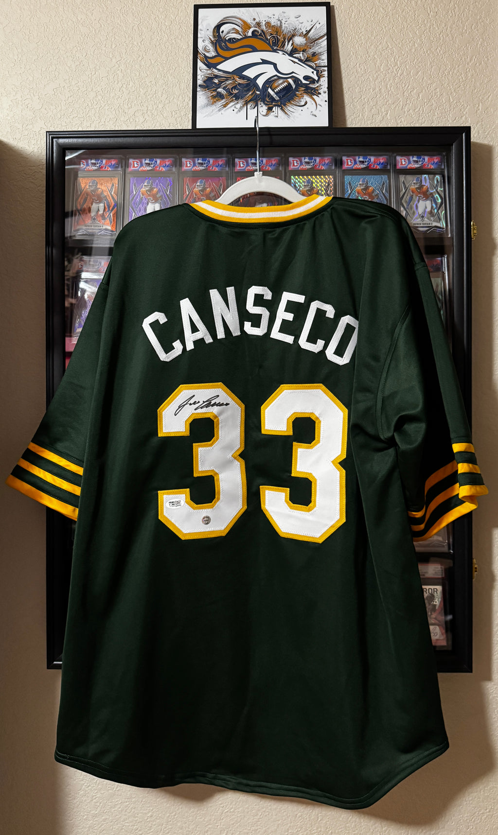 Jose Canseco Autographed XL Oakland Player Jersey #33 For Framing – JSA/W
