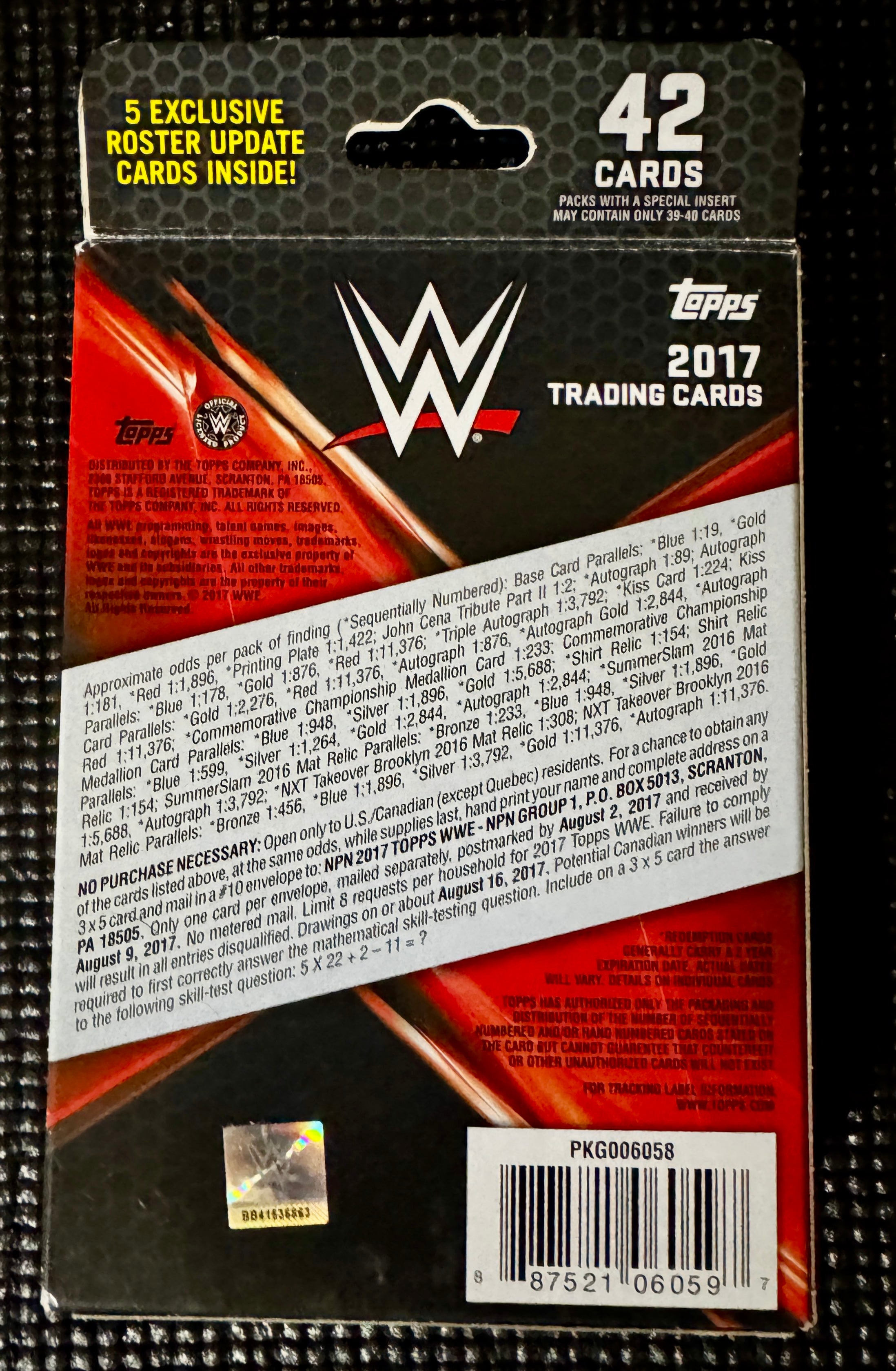 2017 Topps WWE hanger box