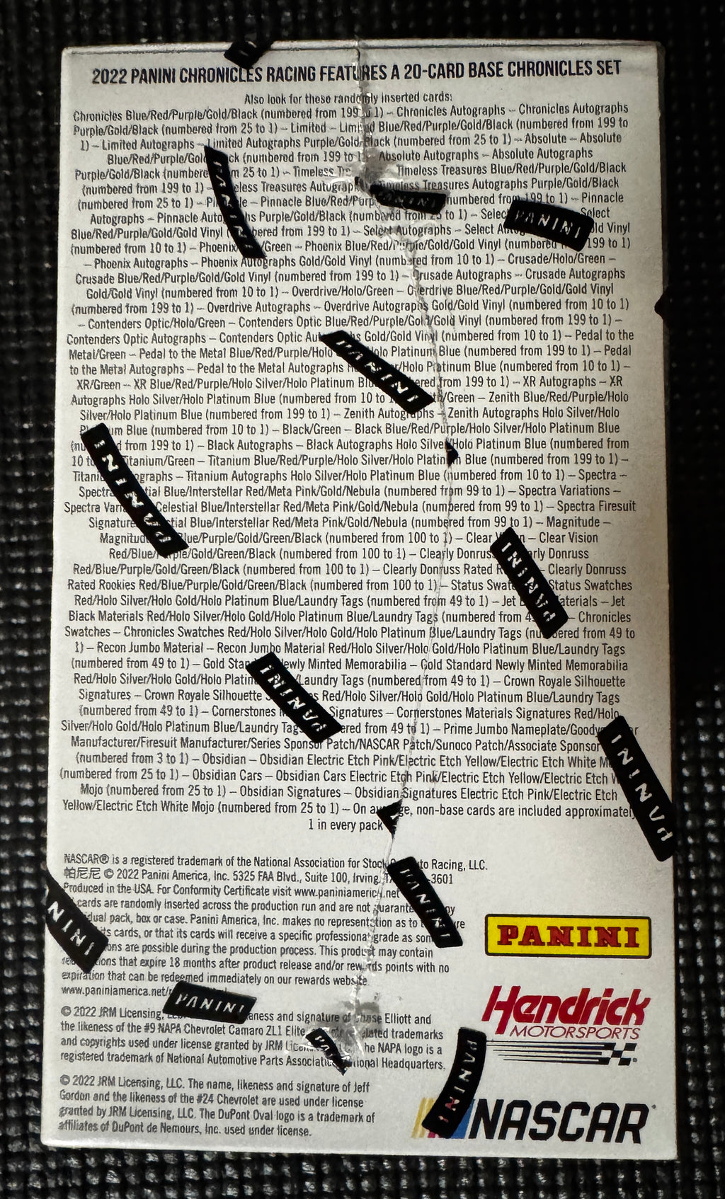 2022 Panini Chronicles Nascar blaster box