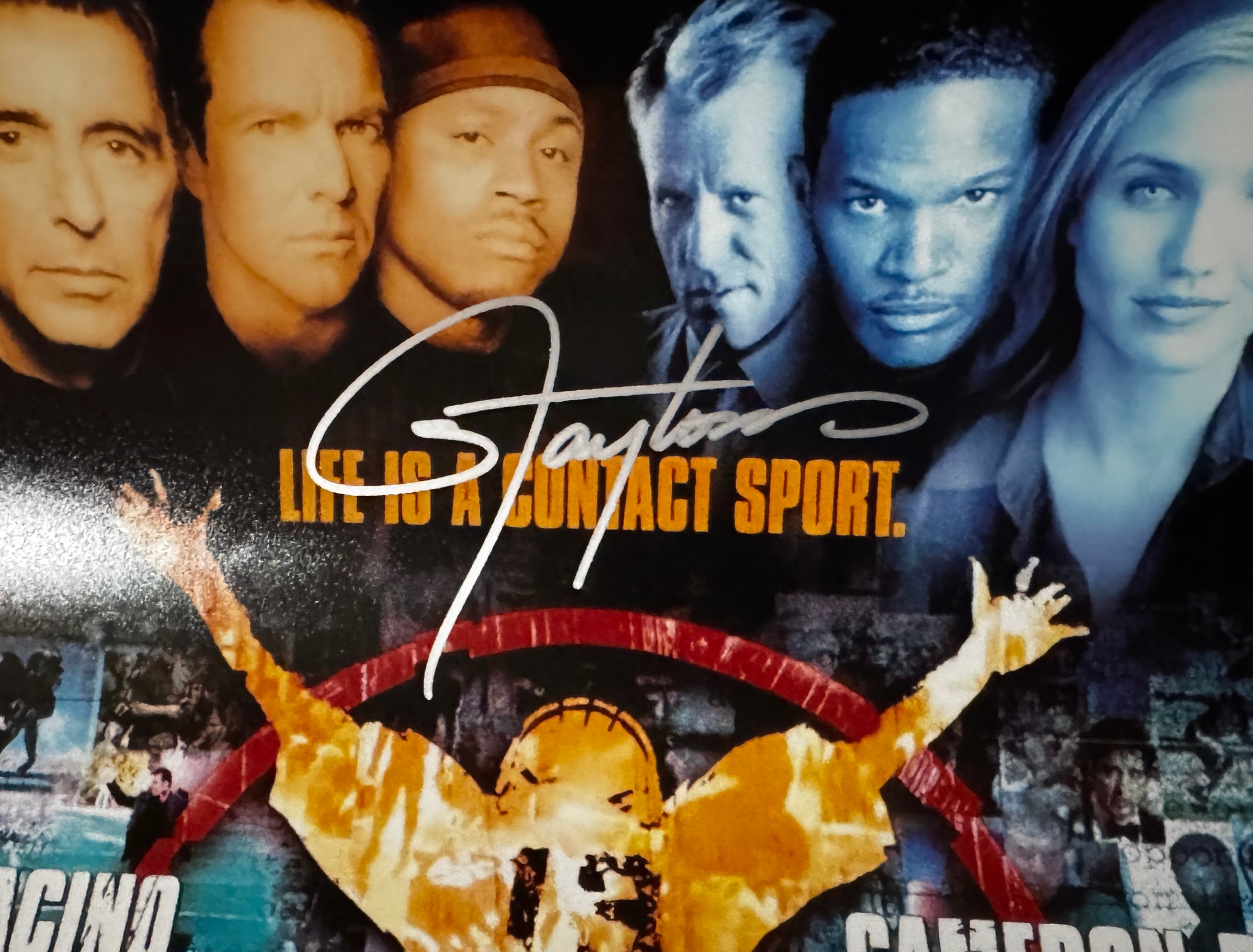 Lawrence Taylor Signed Any Given Sunday autographed Movie Poster, Absolute Authentic COA