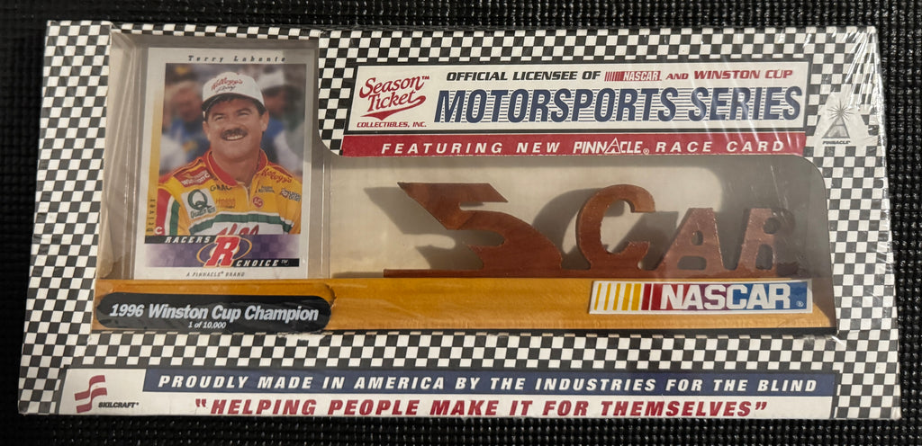 Season Ticket Collectibles, the Industry For the Blind, Wood Desk Card Holder (Random Racer)