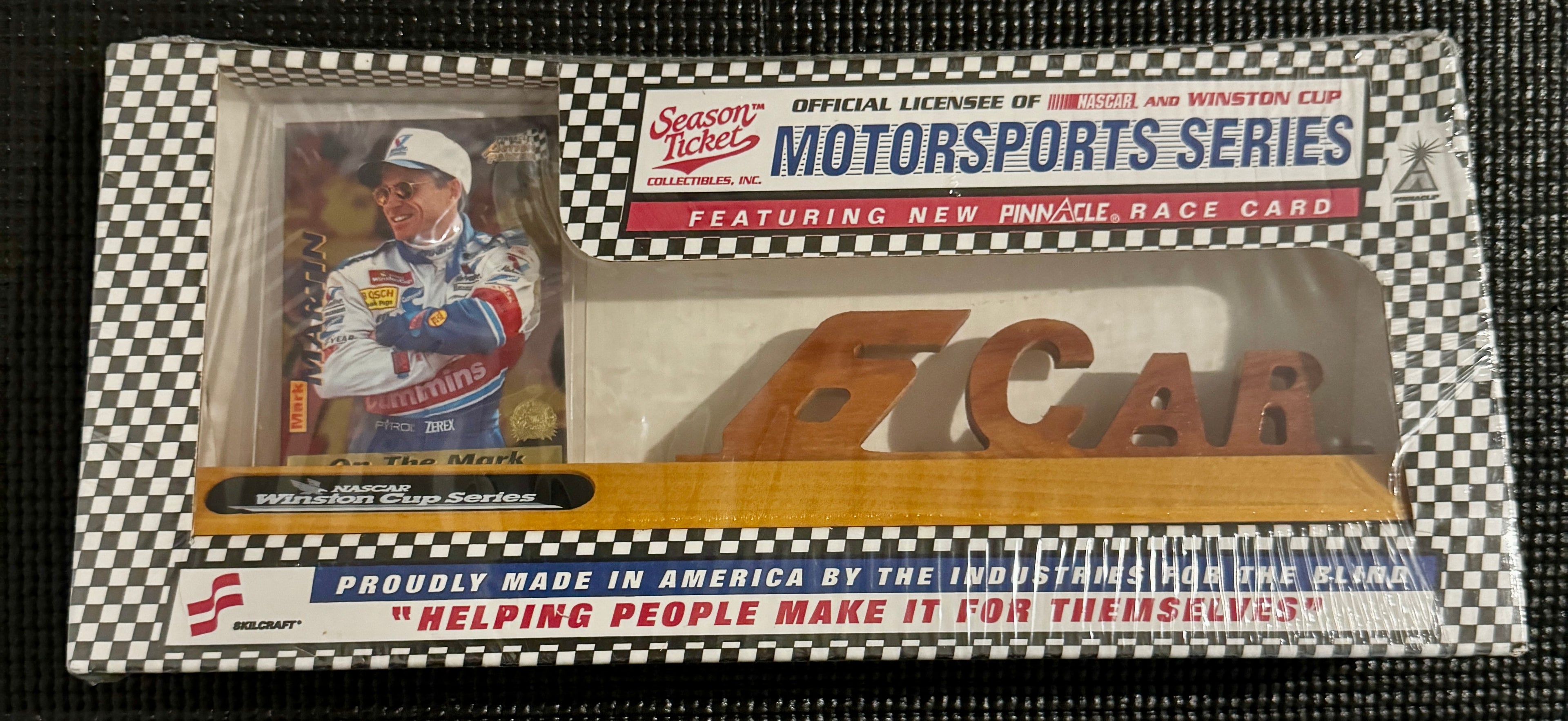 Season Ticket Collectibles, the Industry For the Blind, Wood Desk Card Holder (Random Racer)