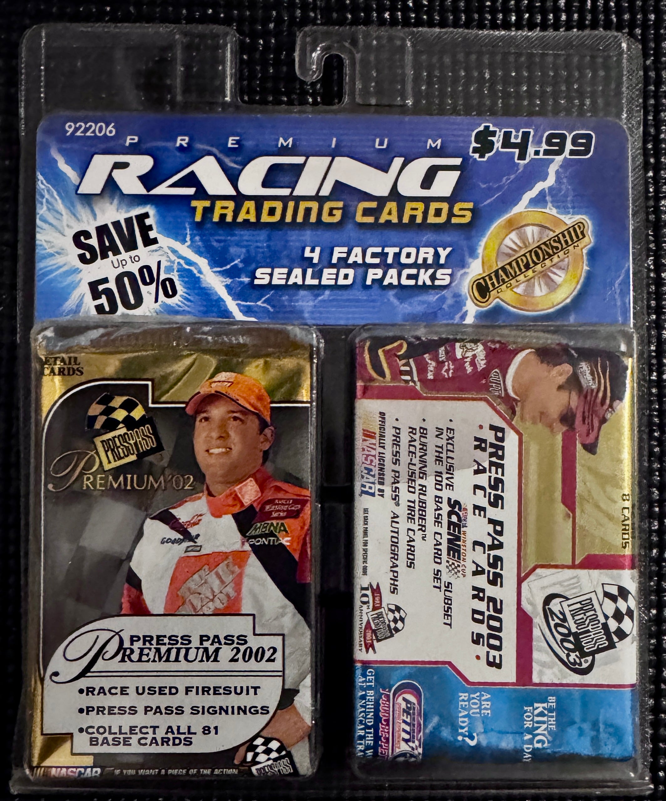 2000-2005 Nascar Blister of Mixed Old Packs (4 packs)