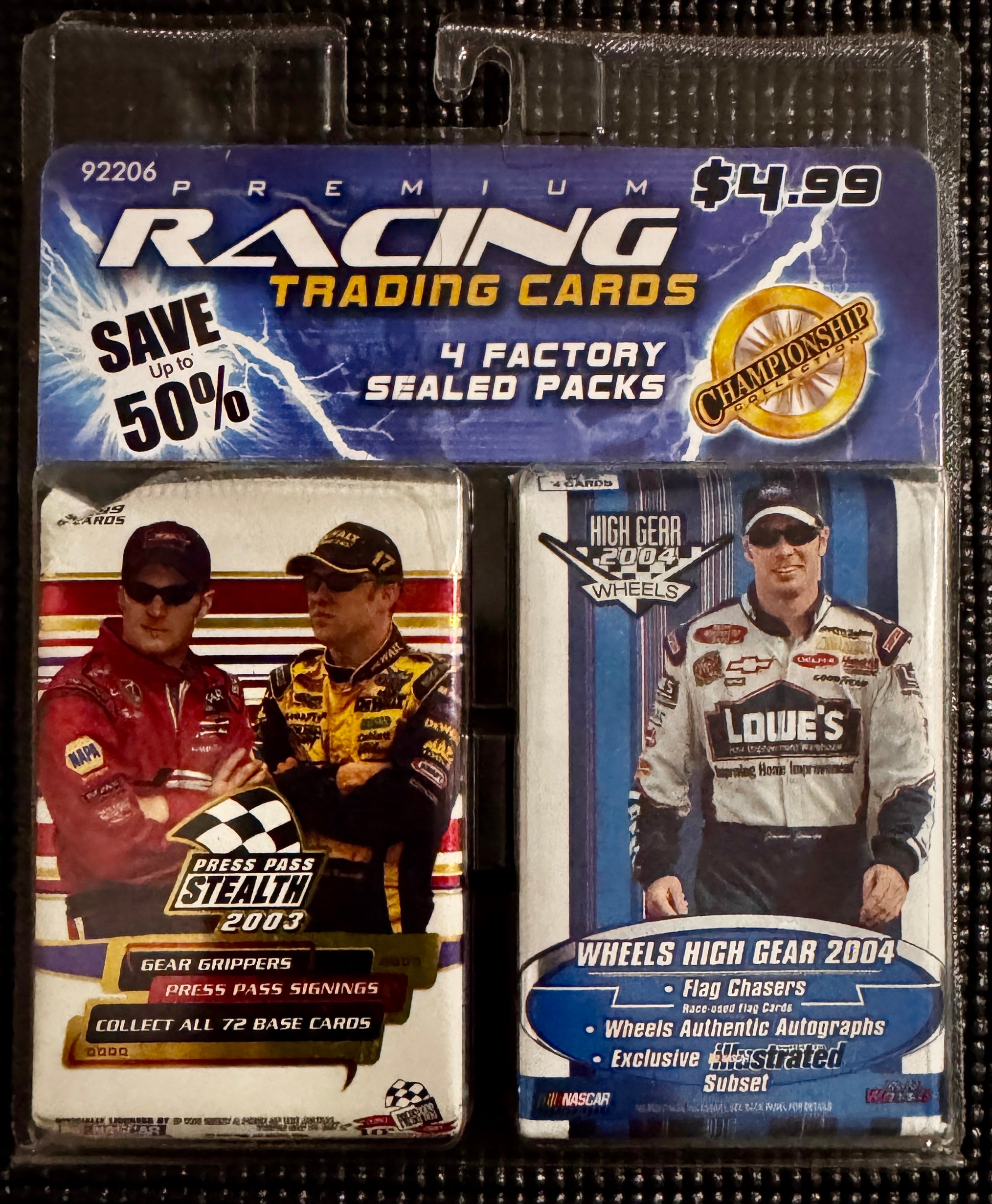 2000-2005 Nascar Blister of Mixed Old Packs (4 packs)