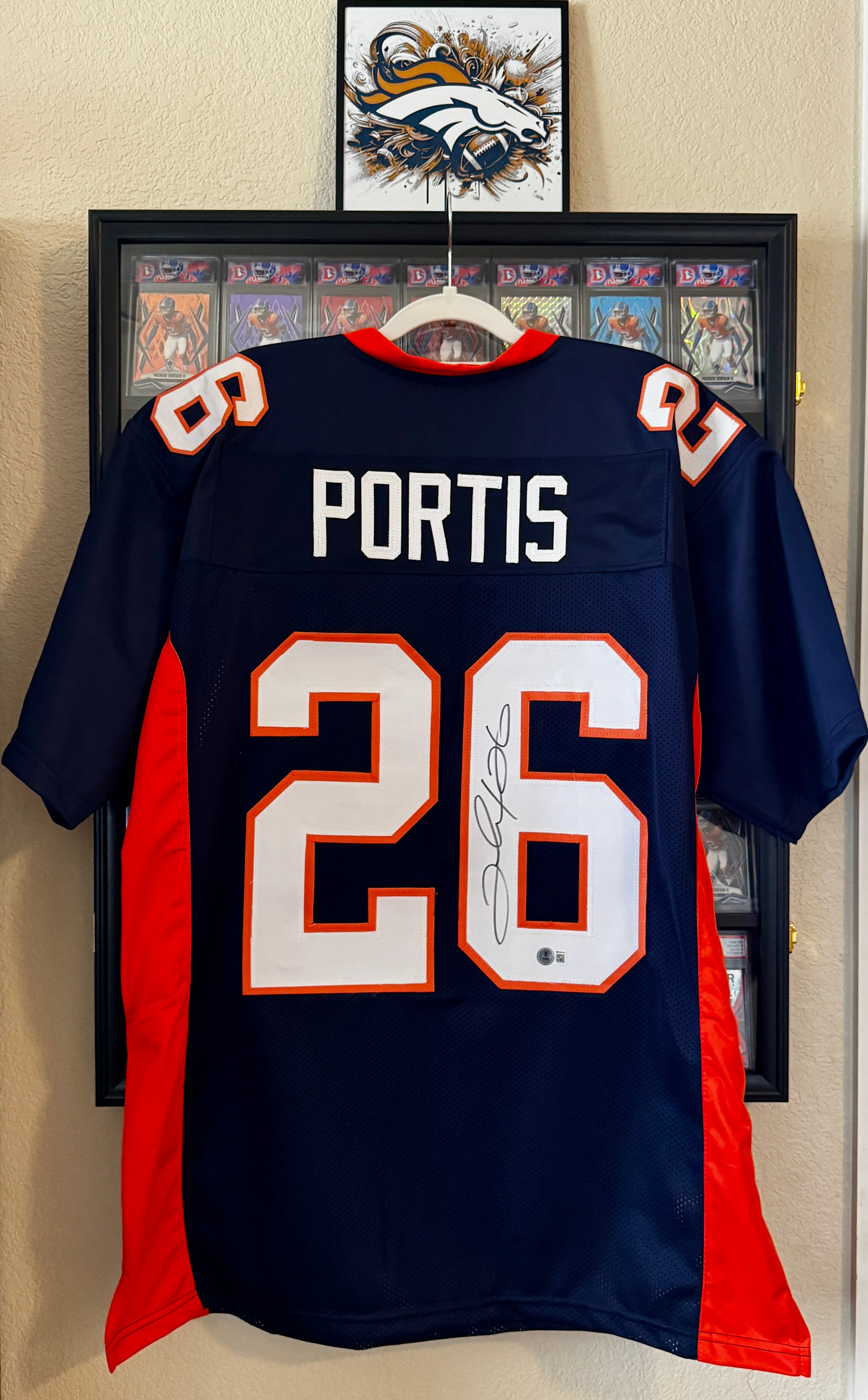 Clinton Portis Autographed XL Denver Player Jersey For Framing – Beckett/W