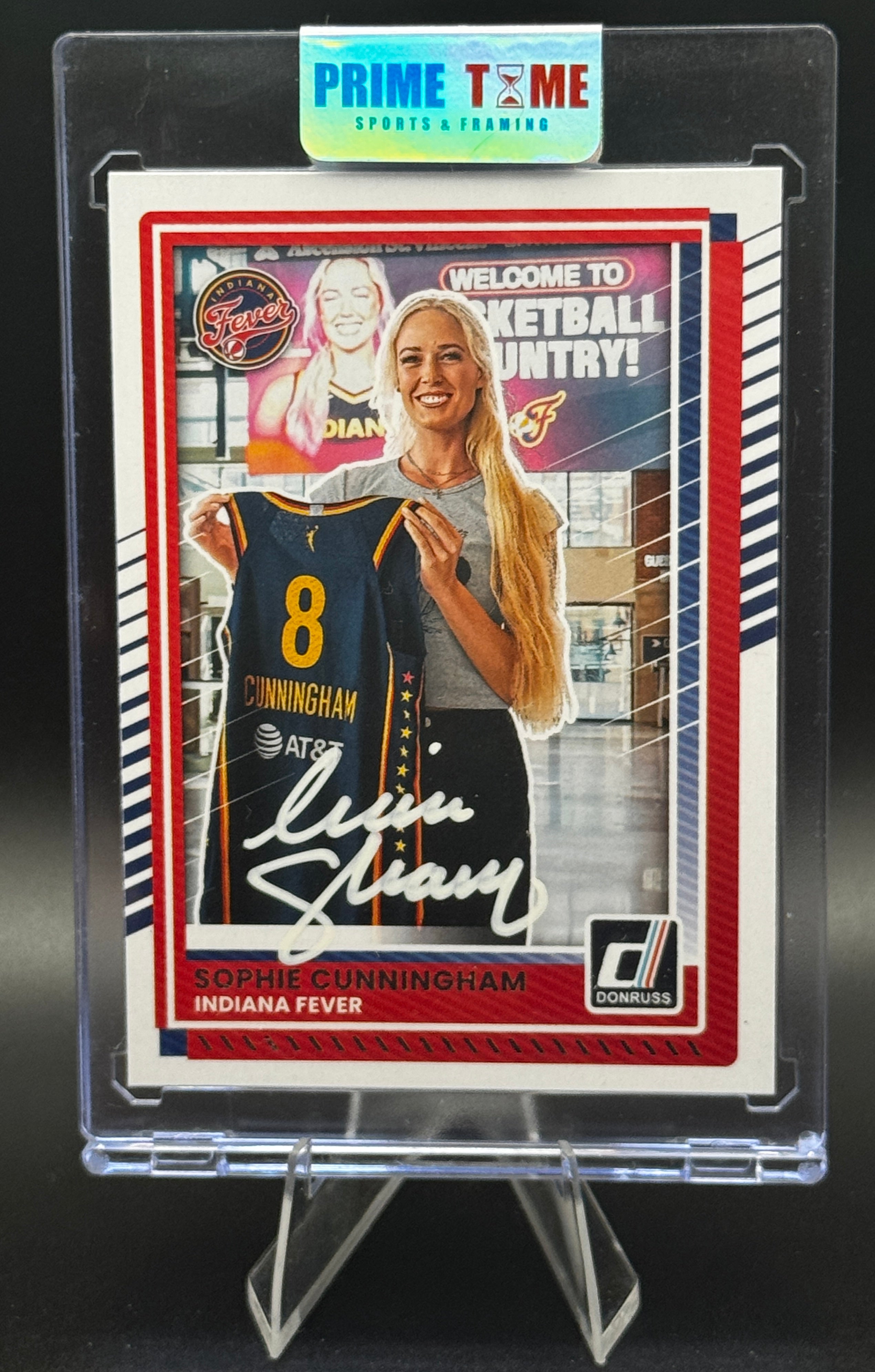 2025 Panini WNBA Donruss Sophie Cunningham Indiana Fever On Card Autograph, SWAU Authenticated