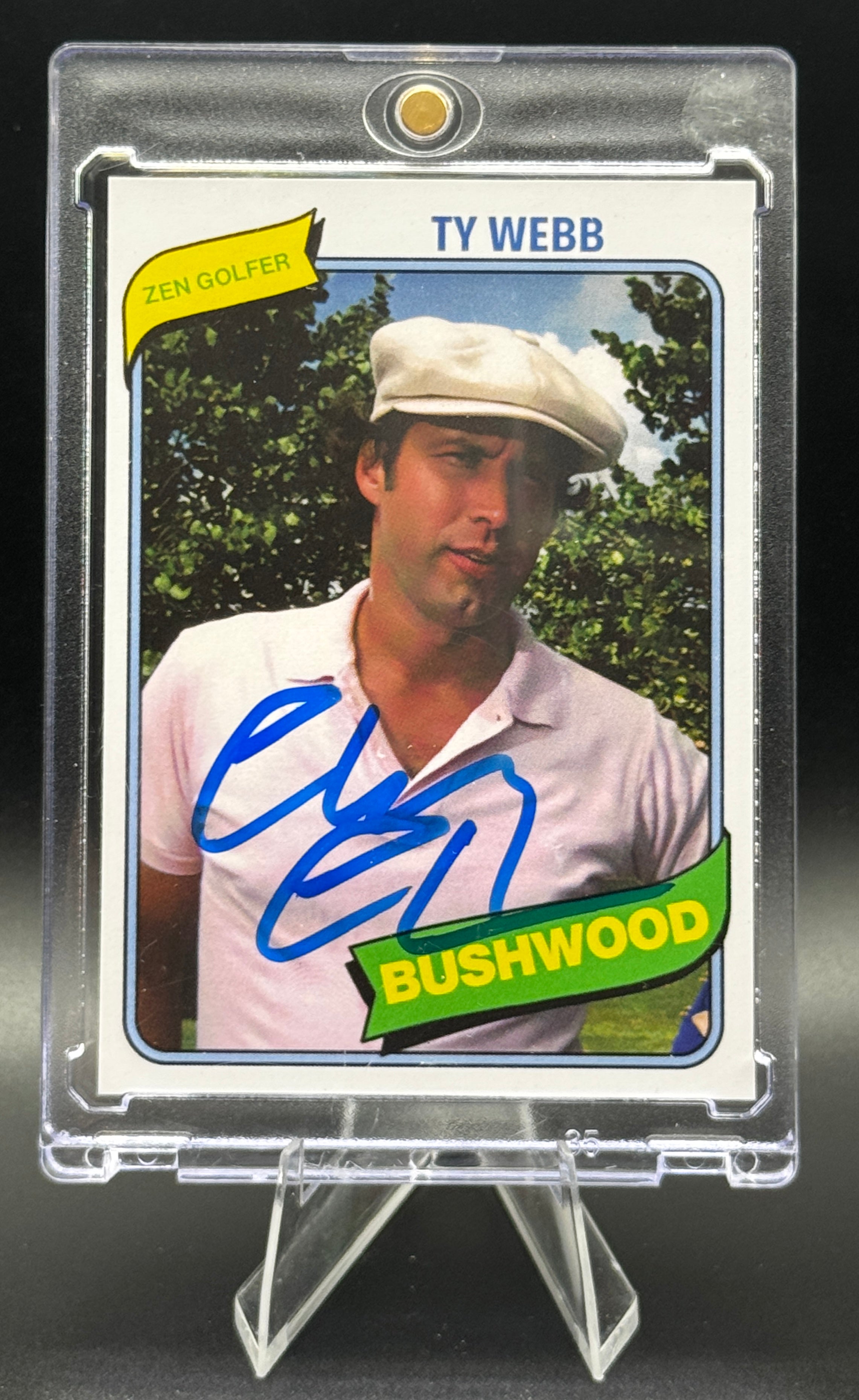 Chevy Chase Signed Ty Webb Caddyshack Custom Trading Card, SWAU Authenticated