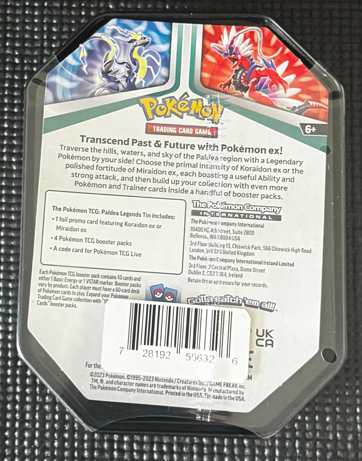 Pokémon Paldea Legends Tin — Koraidon ex