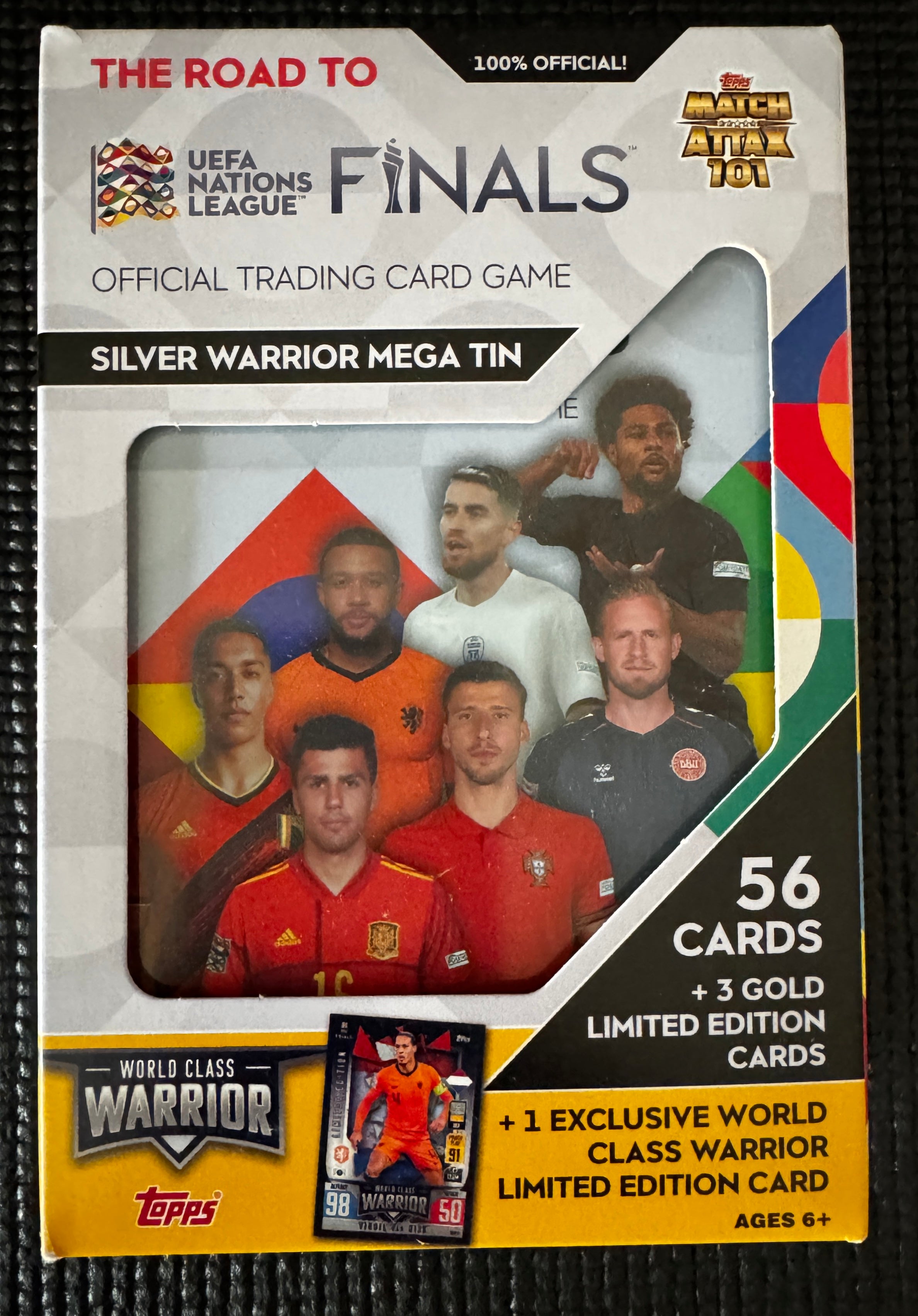 2022/23 Topps Match Attax Trading Card Game Soccer Silver Warrior Mega Tin