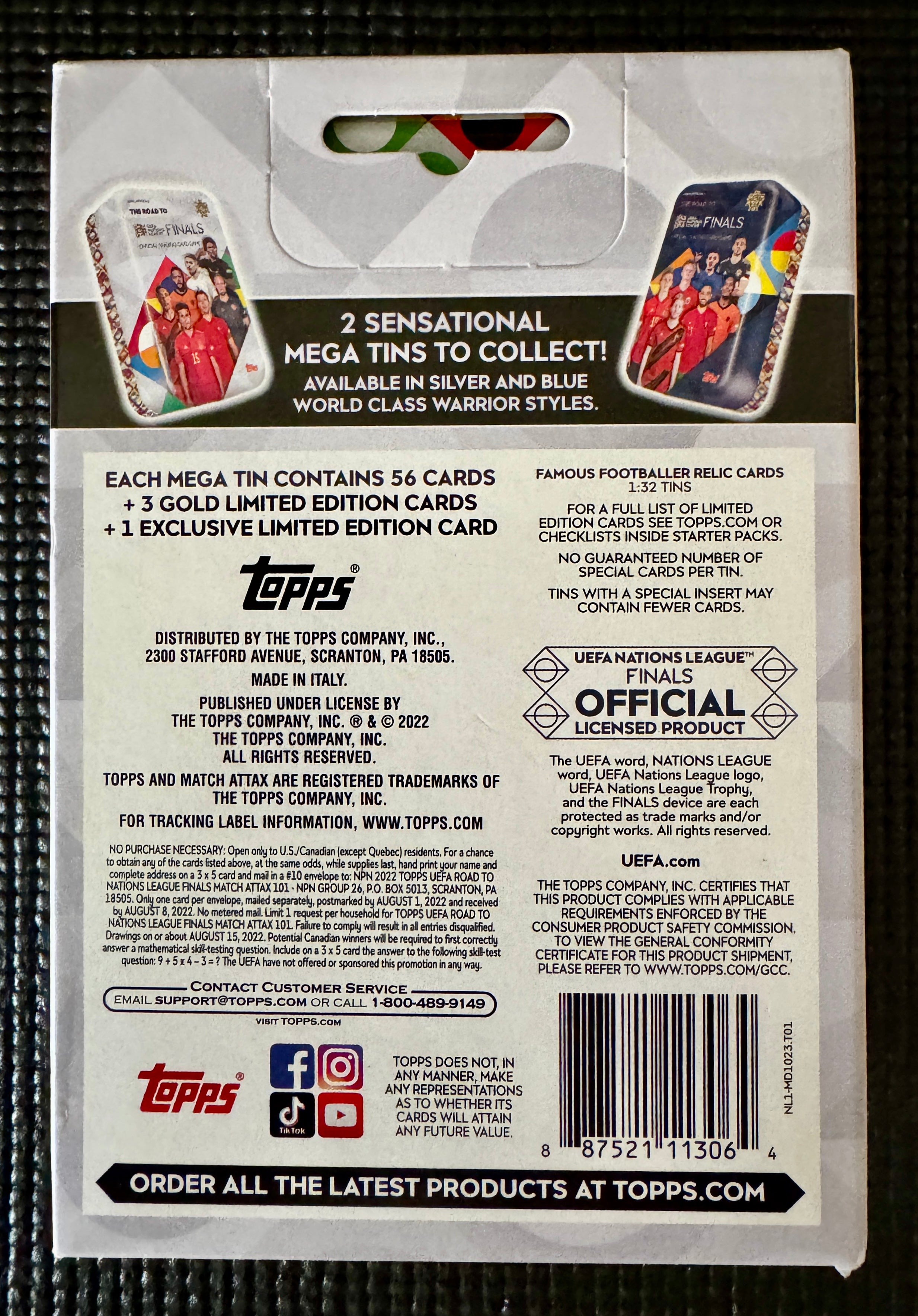 2022/23 Topps Match Attax Trading Card Game Soccer Silver Warrior Mega Tin