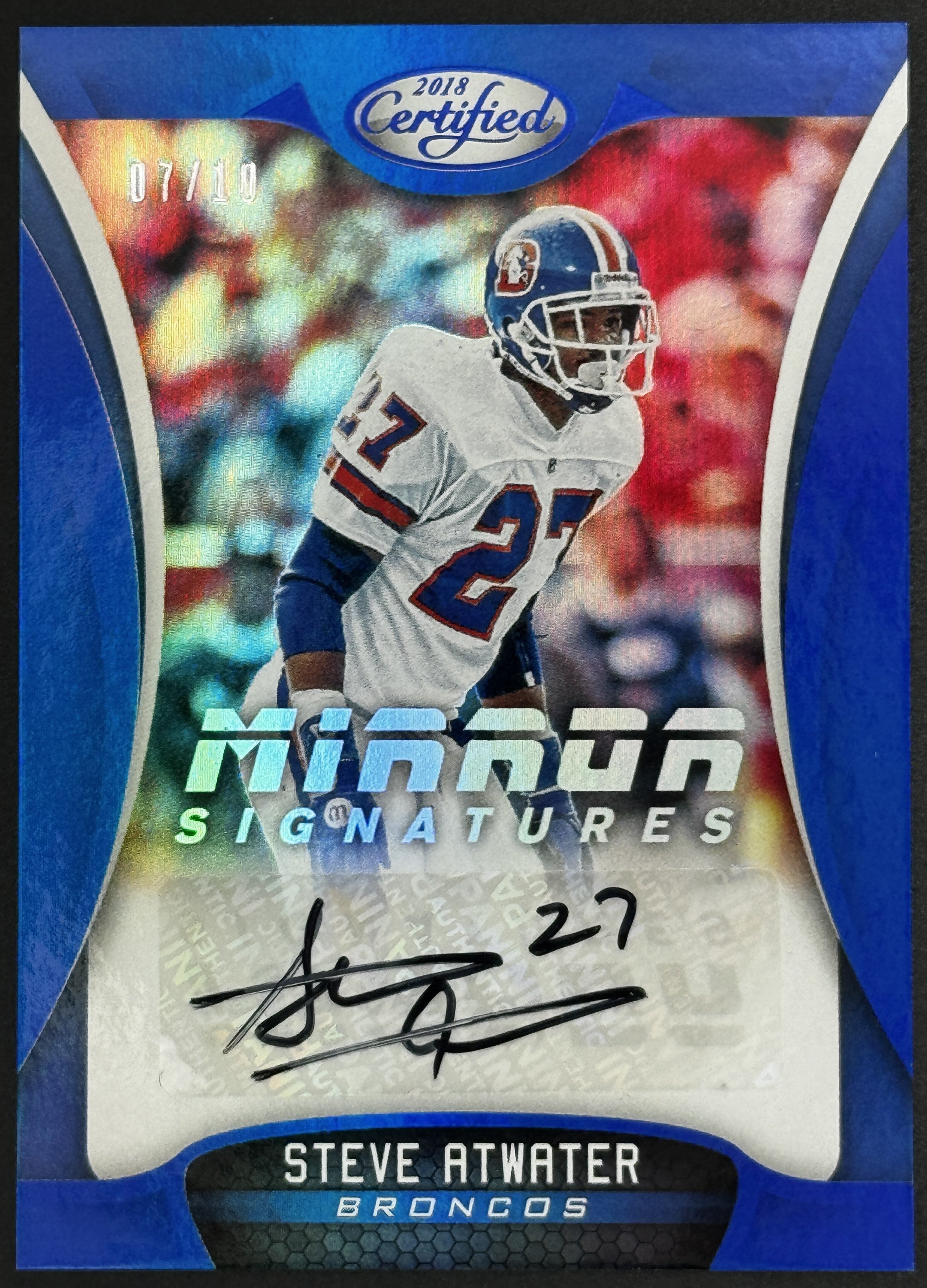 2018 Panini Certified Mirror Signatures Steve Atwater #MS-SA 07/10 (AU)