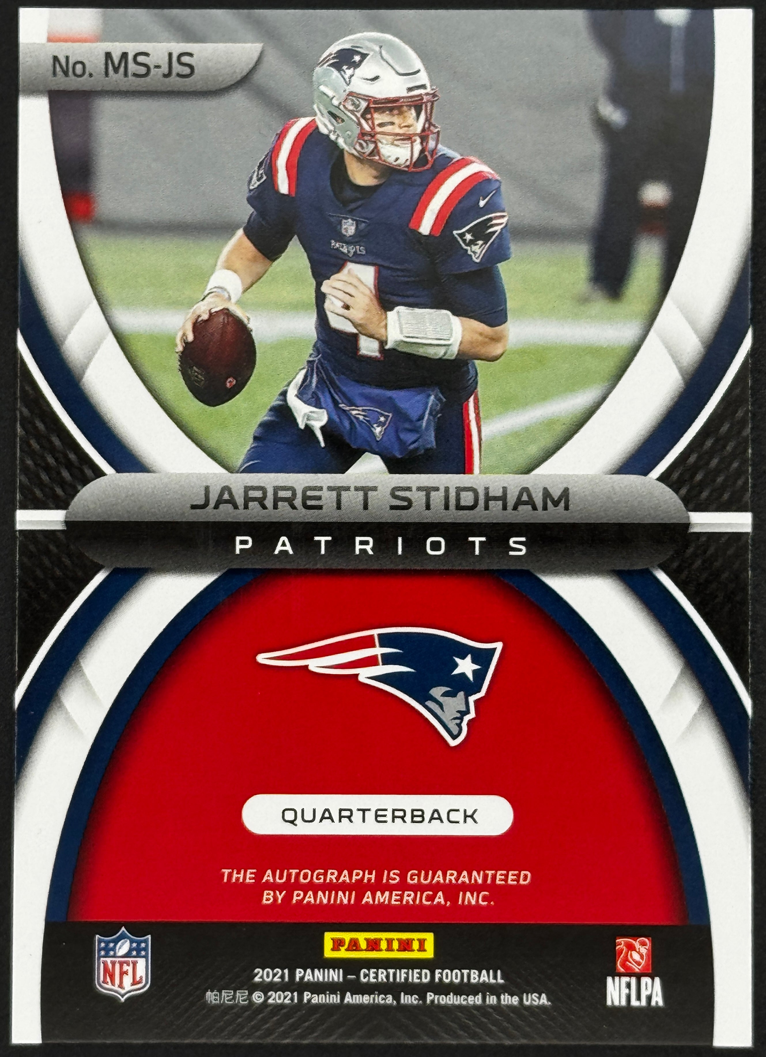 2021 Jarrett Stidham Certified Mirror Signatures Auto /50