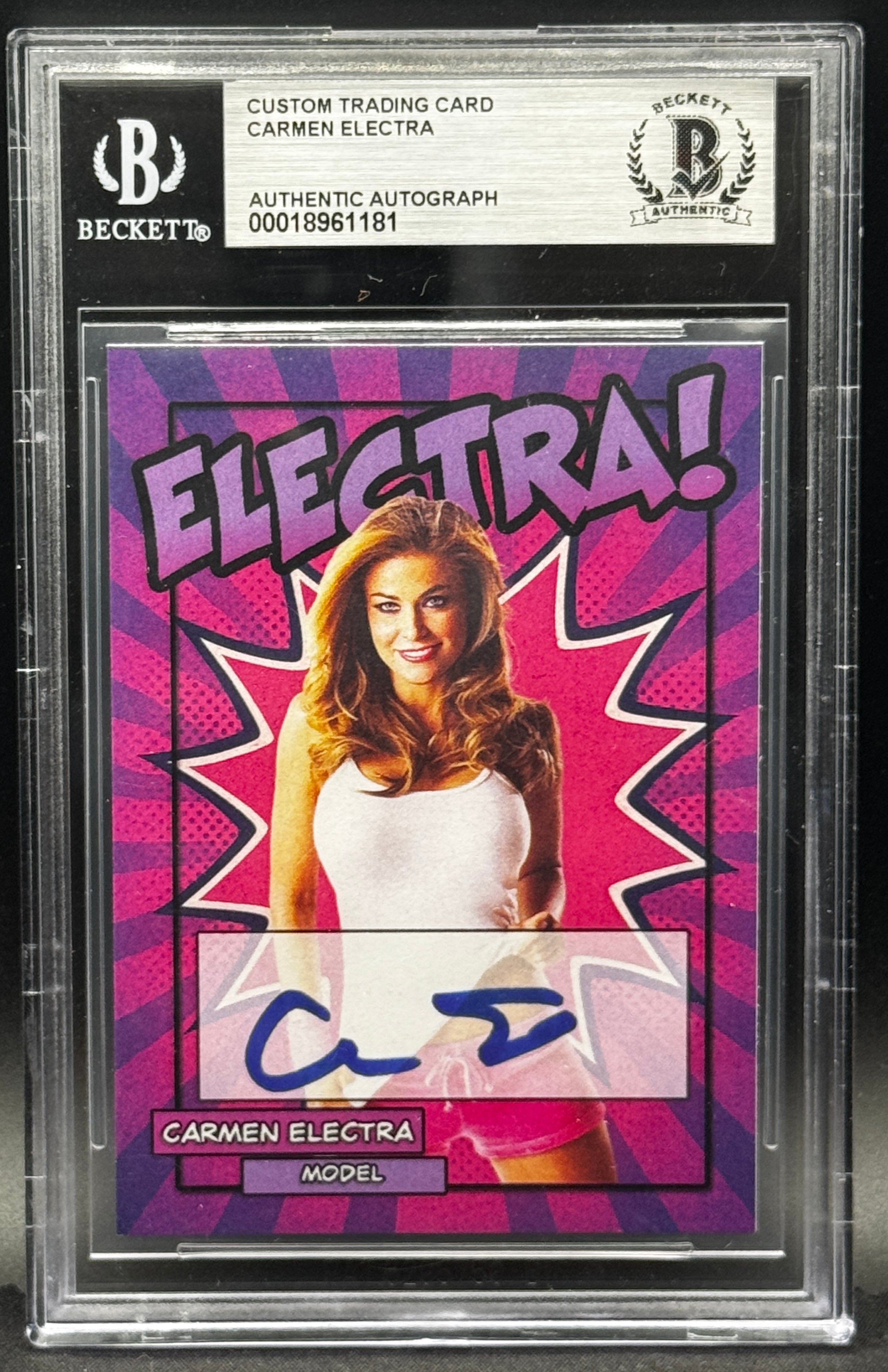 Carmen Electra Autographed Custom Trading Card – Beckett Authenticated