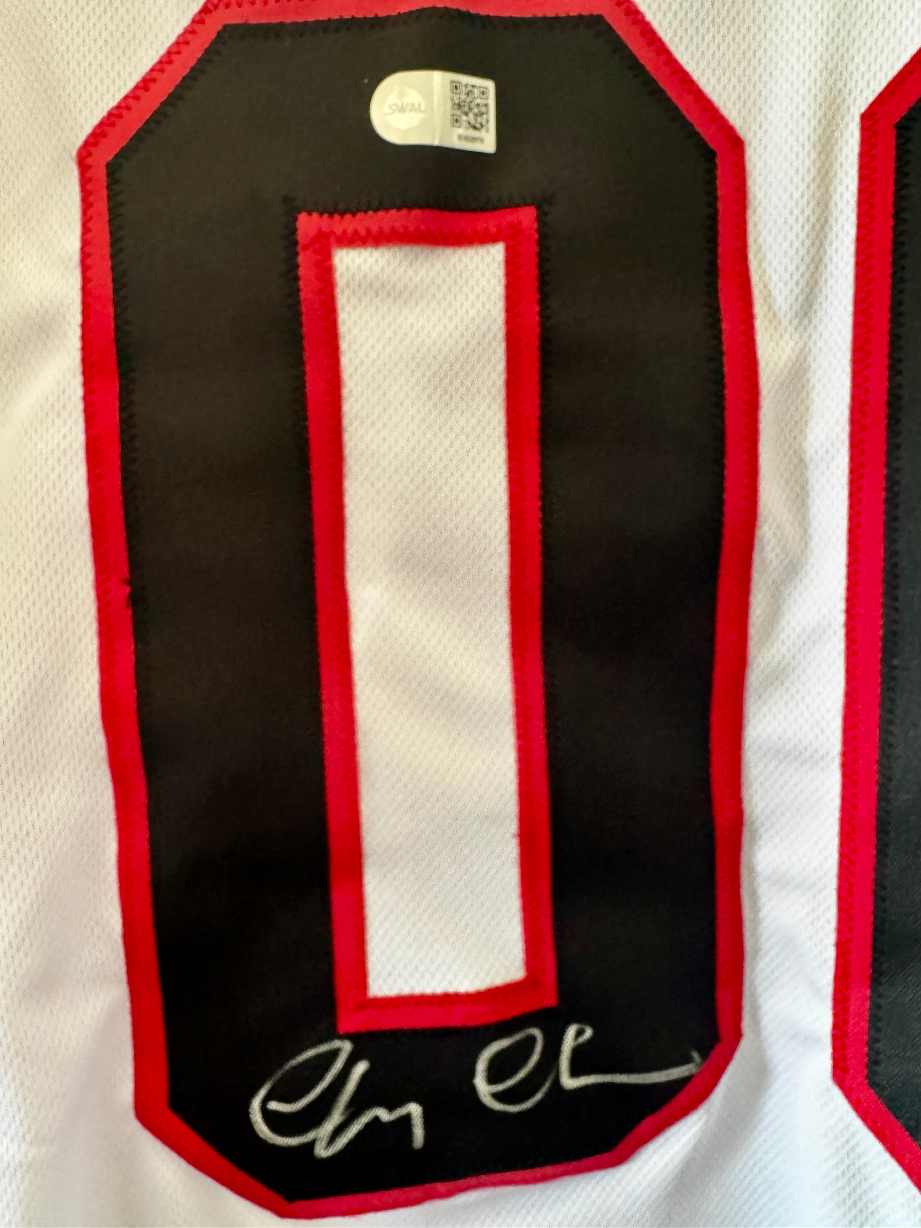 Chevy Chase & Beverly D'Angelo Dual Autographed *Custom* Griswold Blackhawks-Style #00 Jersey – COA