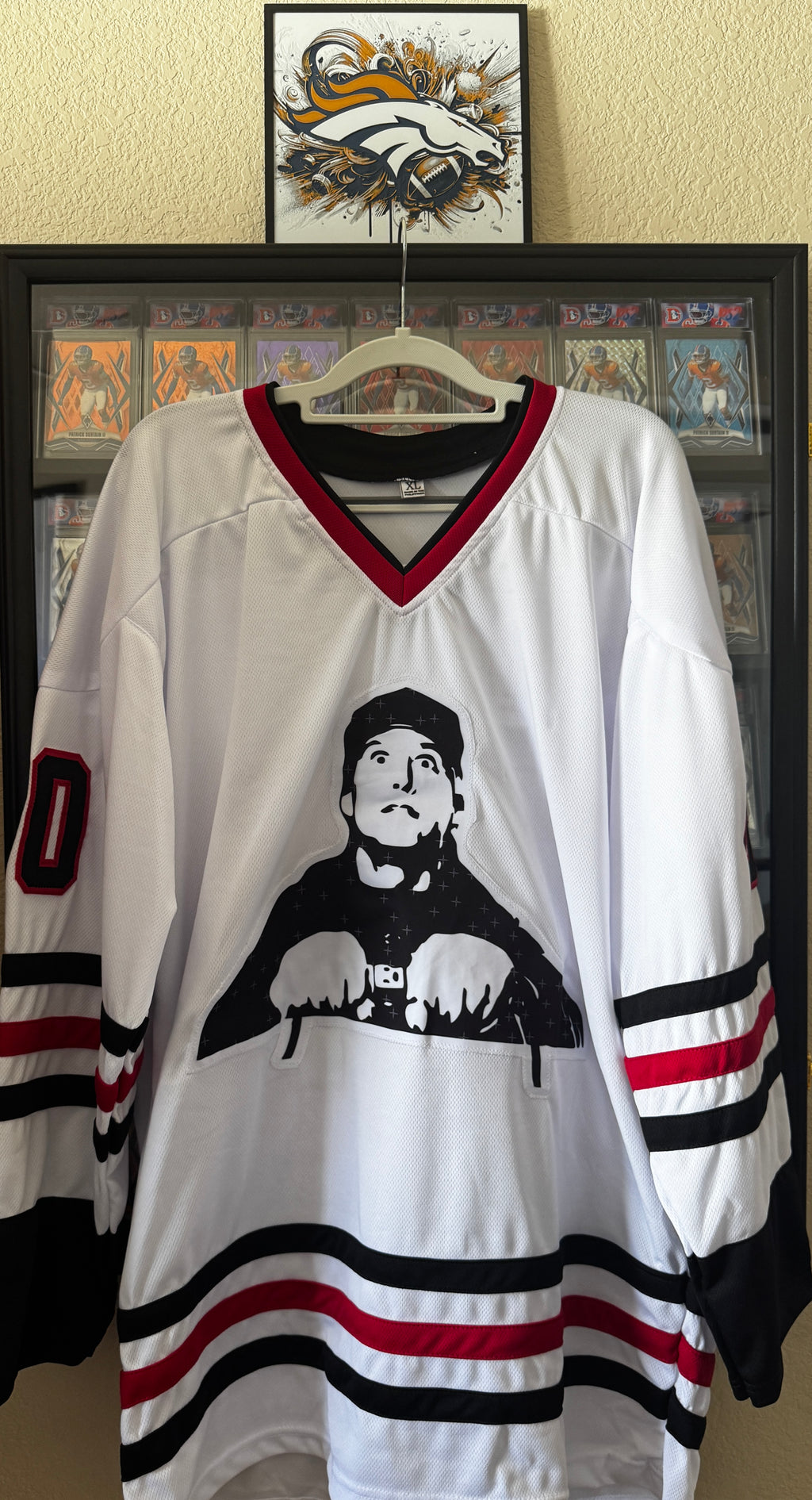 Chevy Chase & Beverly D'Angelo Dual Autographed *Custom* Griswold Blackhawks-Style #00 Jersey – COA