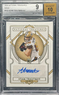 2020 National Treasures Rookie Auto Gold #19/35 Adam Trautman BGS 9 Auto 10