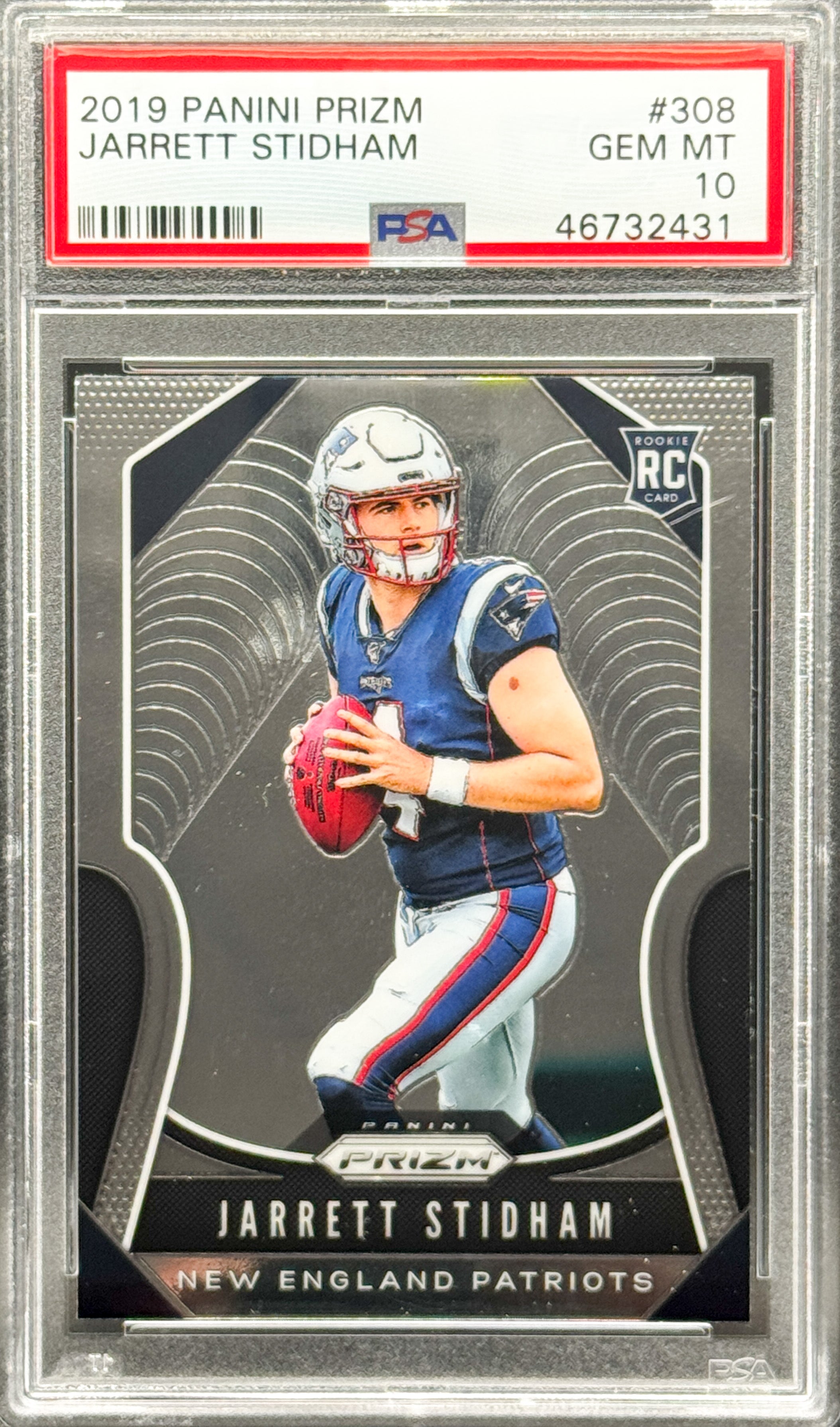 2019 Panini Prizm Jarrett Stidham #308 PSA 10