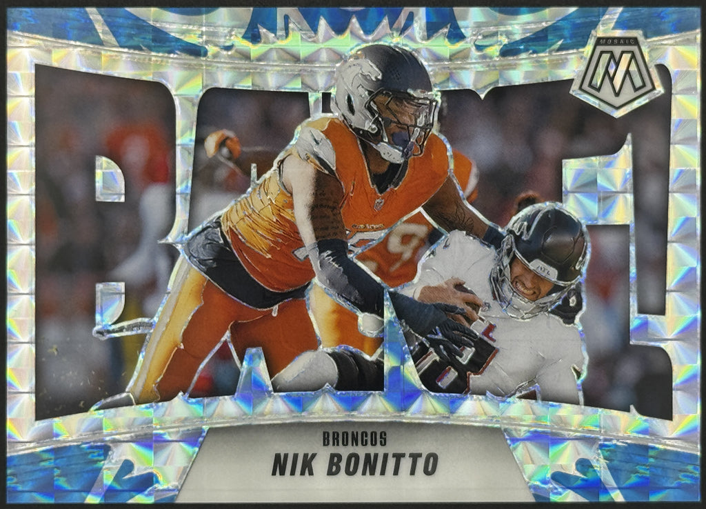 2025 Panini Mosaic BANG! #5 Nik Bonitto – Complete 9-Card Parallel Rainbow Set