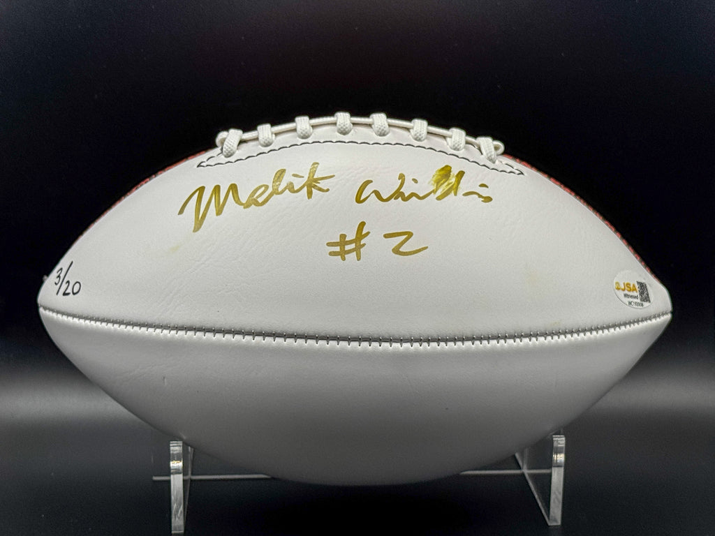 Malik Willis Autographed Ball with JSA Certification and Case