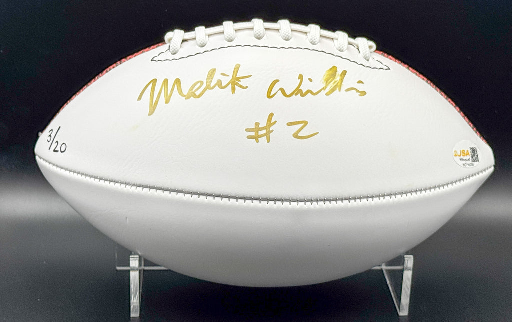Malik Willis Autographed Ball with JSA Certification and Case