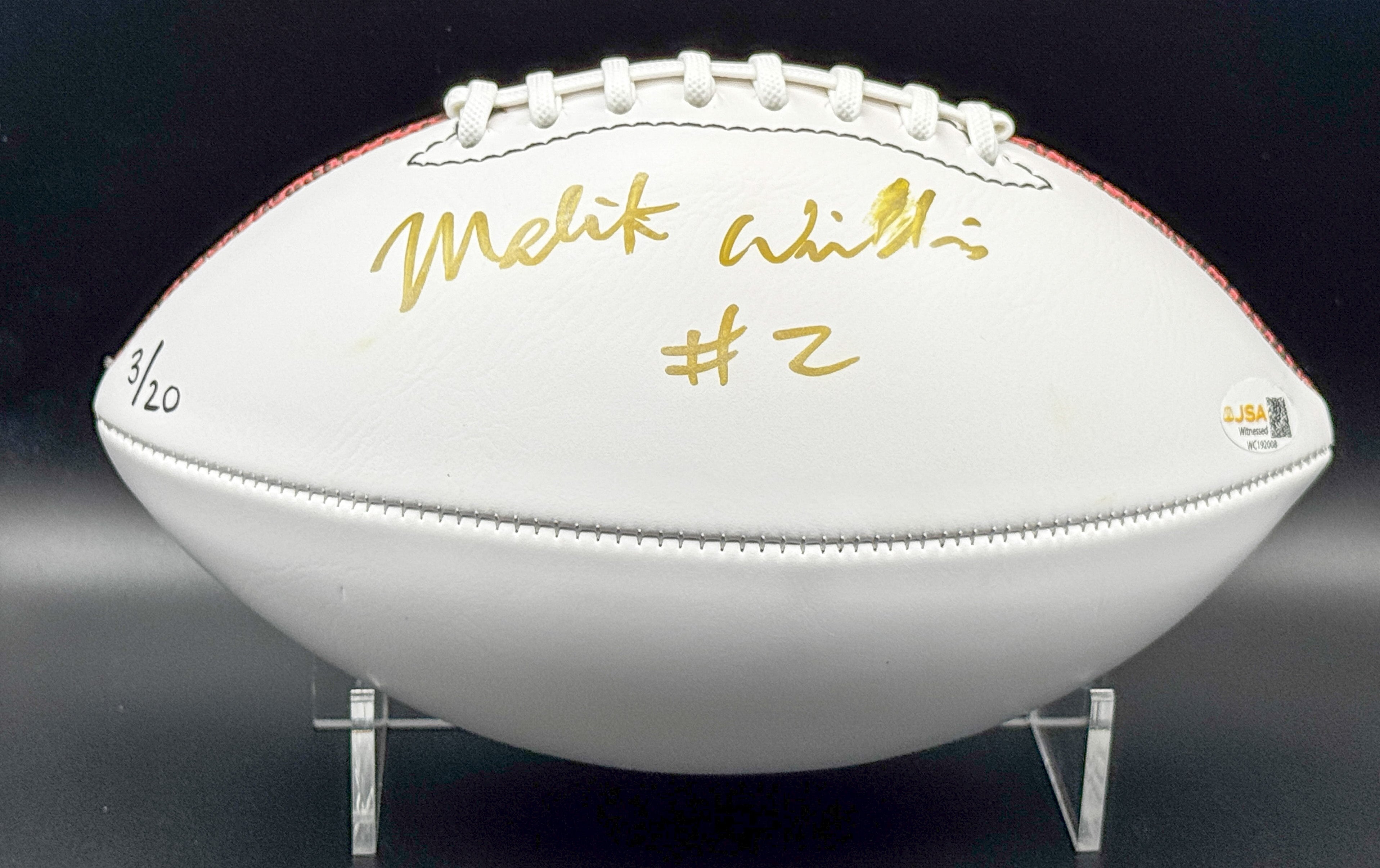 Malik Willis Autographed Ball with JSA Certification and Case