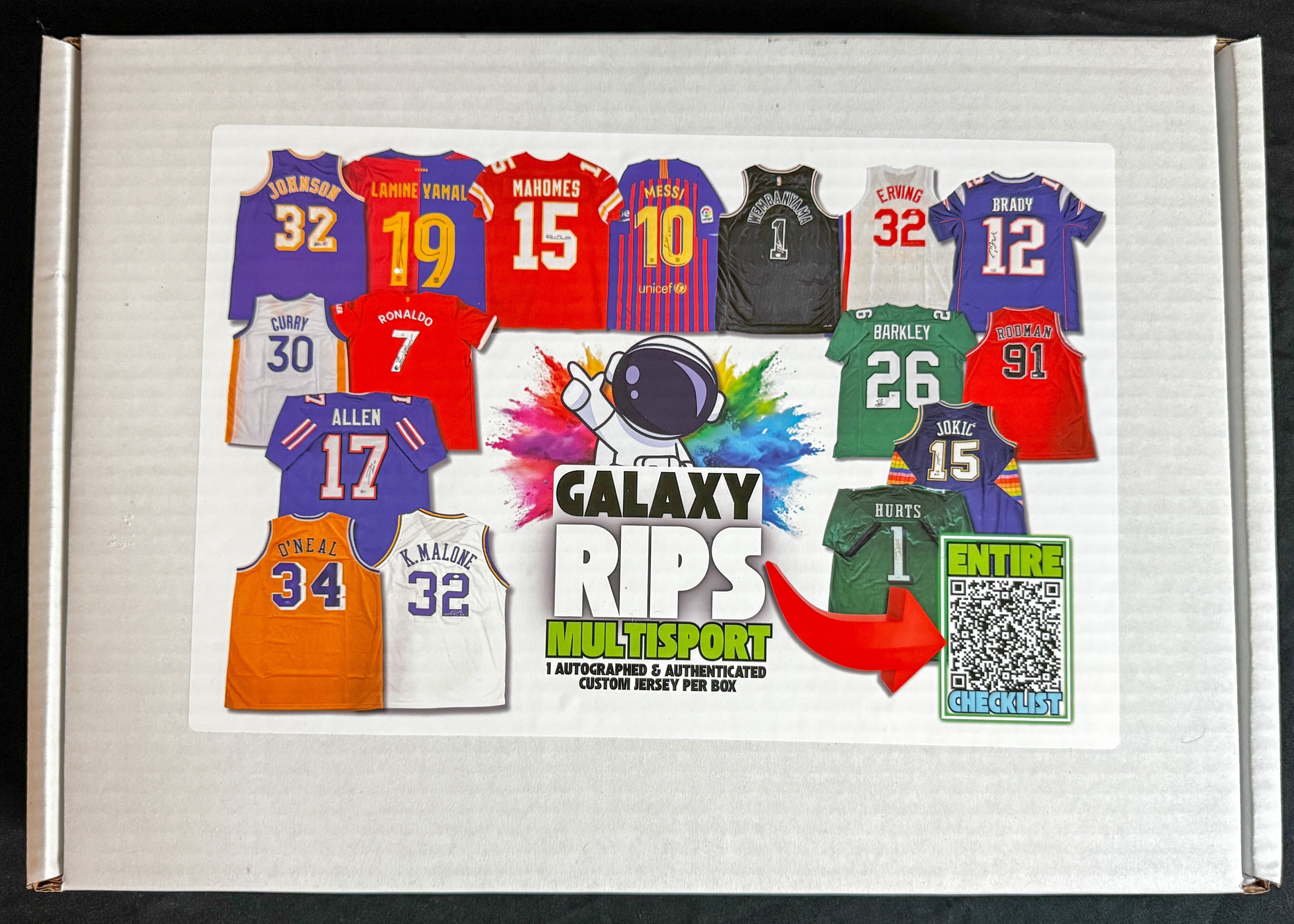 Autographed Custom Jersey Break Box W/ COA